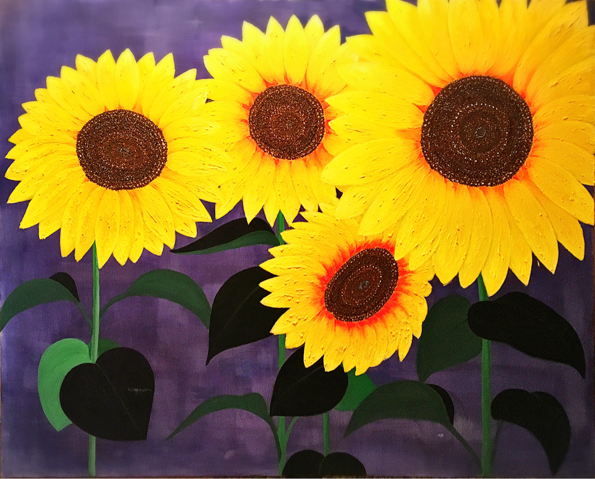 油画・ひまわり