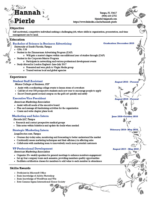 Hannah Pierle - Resume