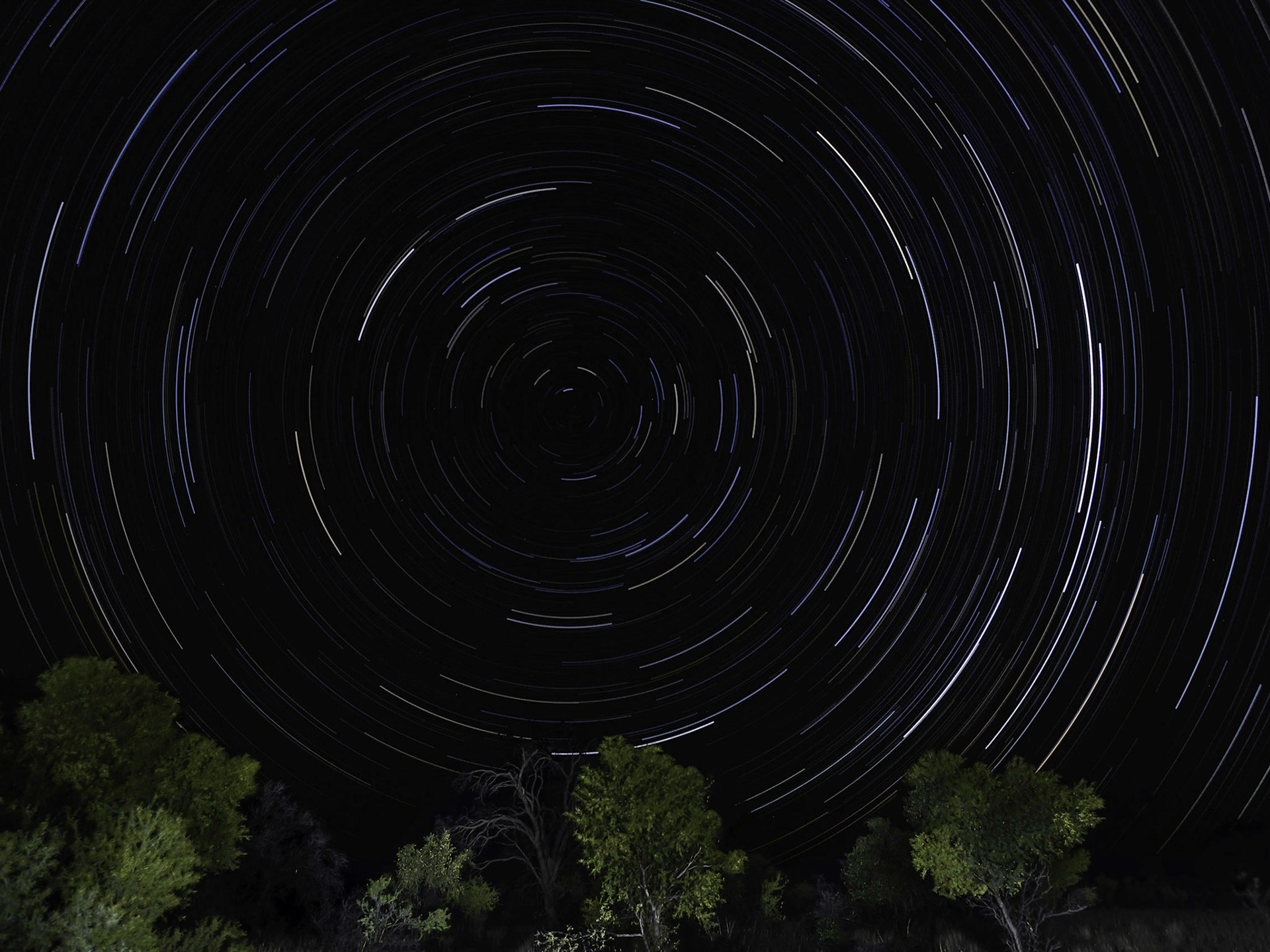 Star Trails around South Celestial Pole