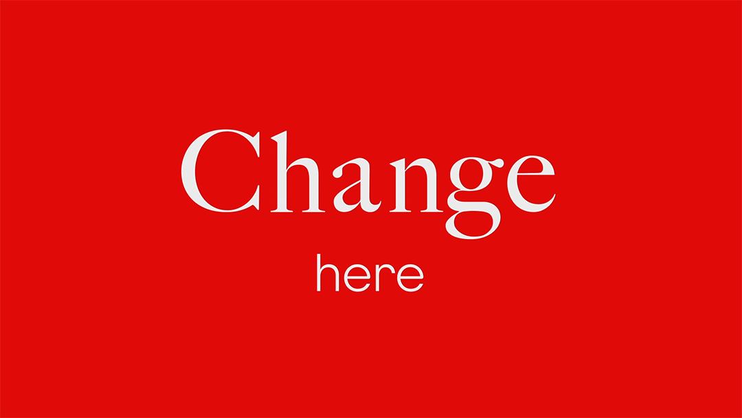 'Change' concept animation