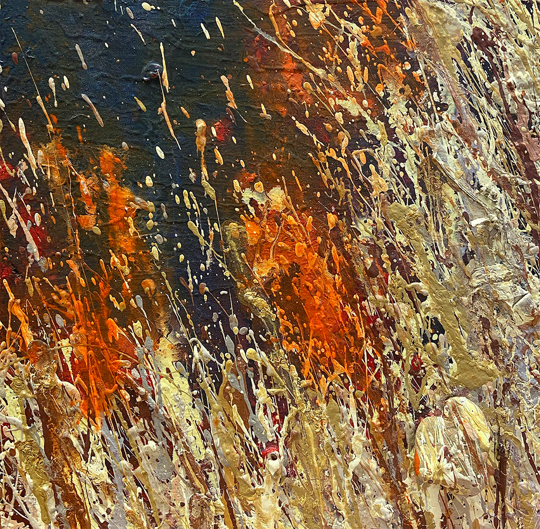 Burn it Up, 2020, Mixed media on panel