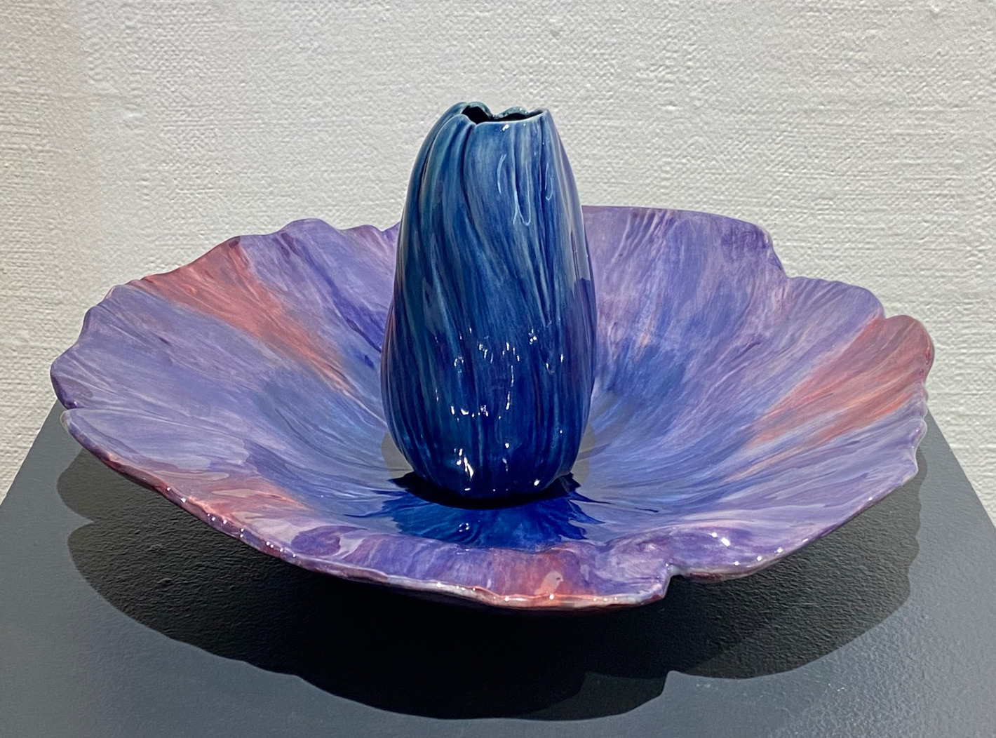 "Indigo Flow," Altered & Carved Porcelain