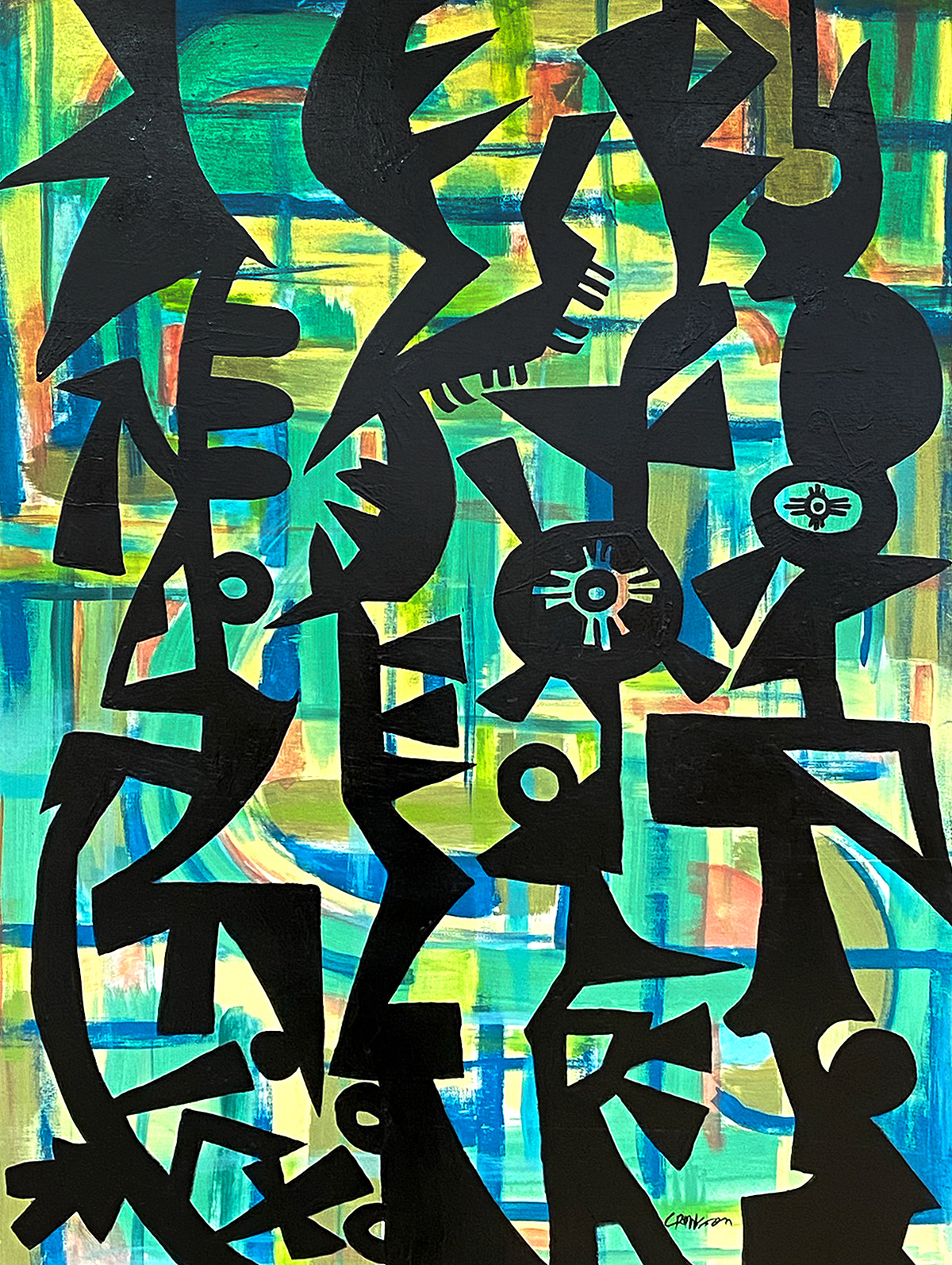 "Wichita Arts Up," Acrylic on wood