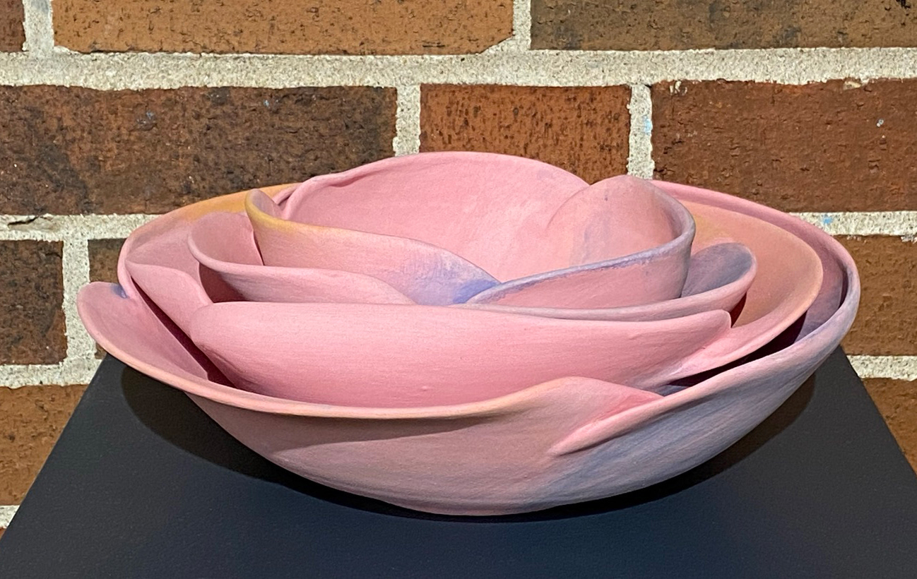 "Posy Rosy," Altered Porcelain with Velvet Underglazes
