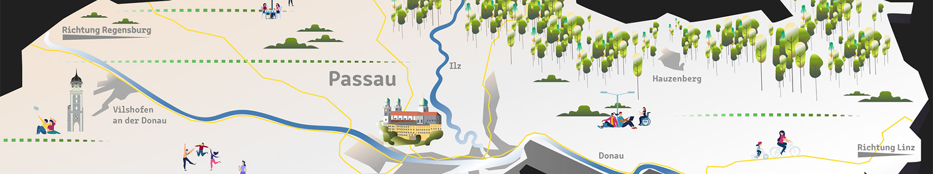 Beispiel für Webdesign mit Illustration