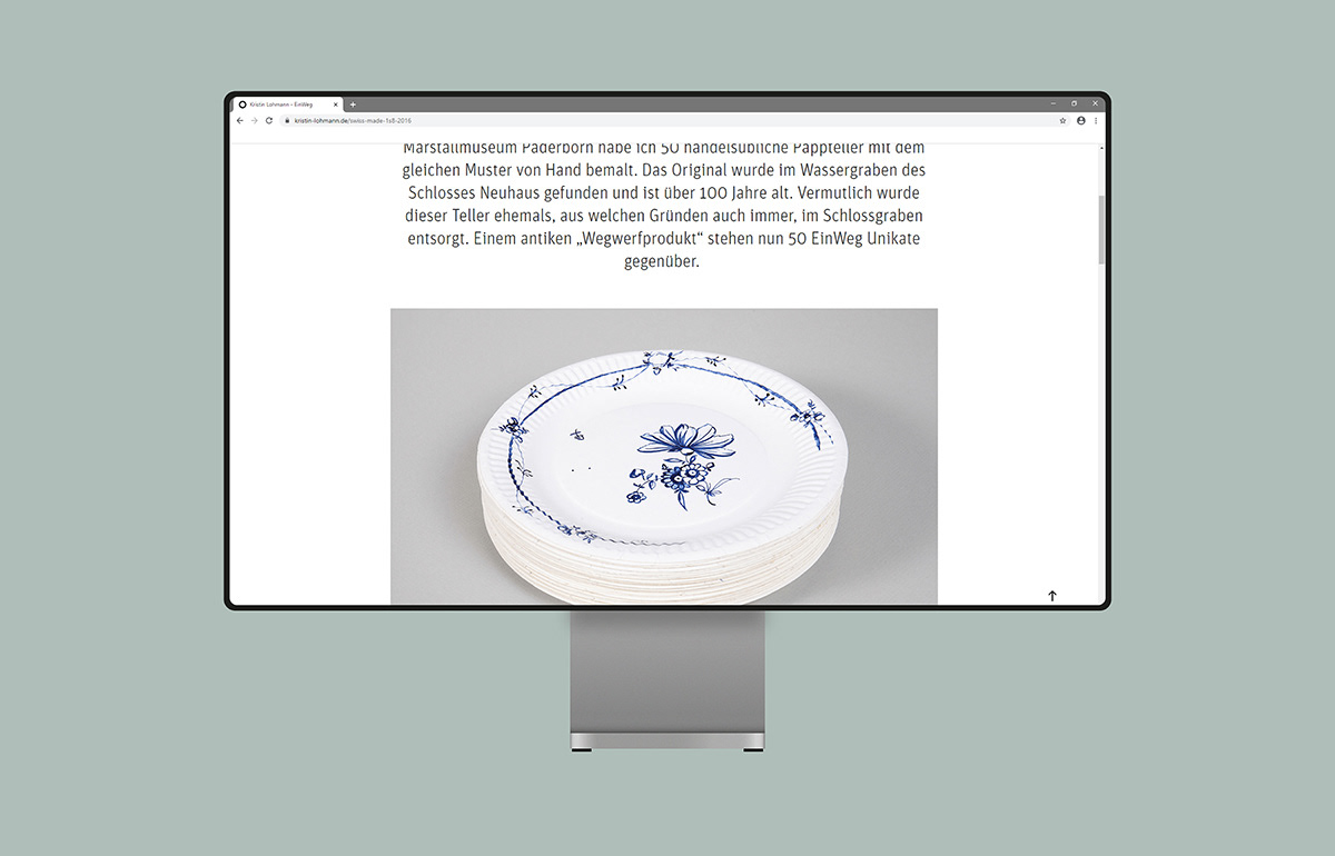 Beispiel für Webdesign einer Website