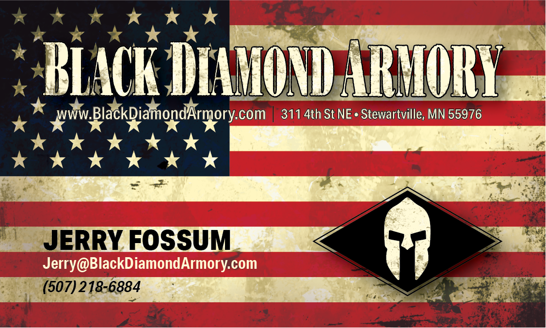 Black Diamond Armory Business Card - Front