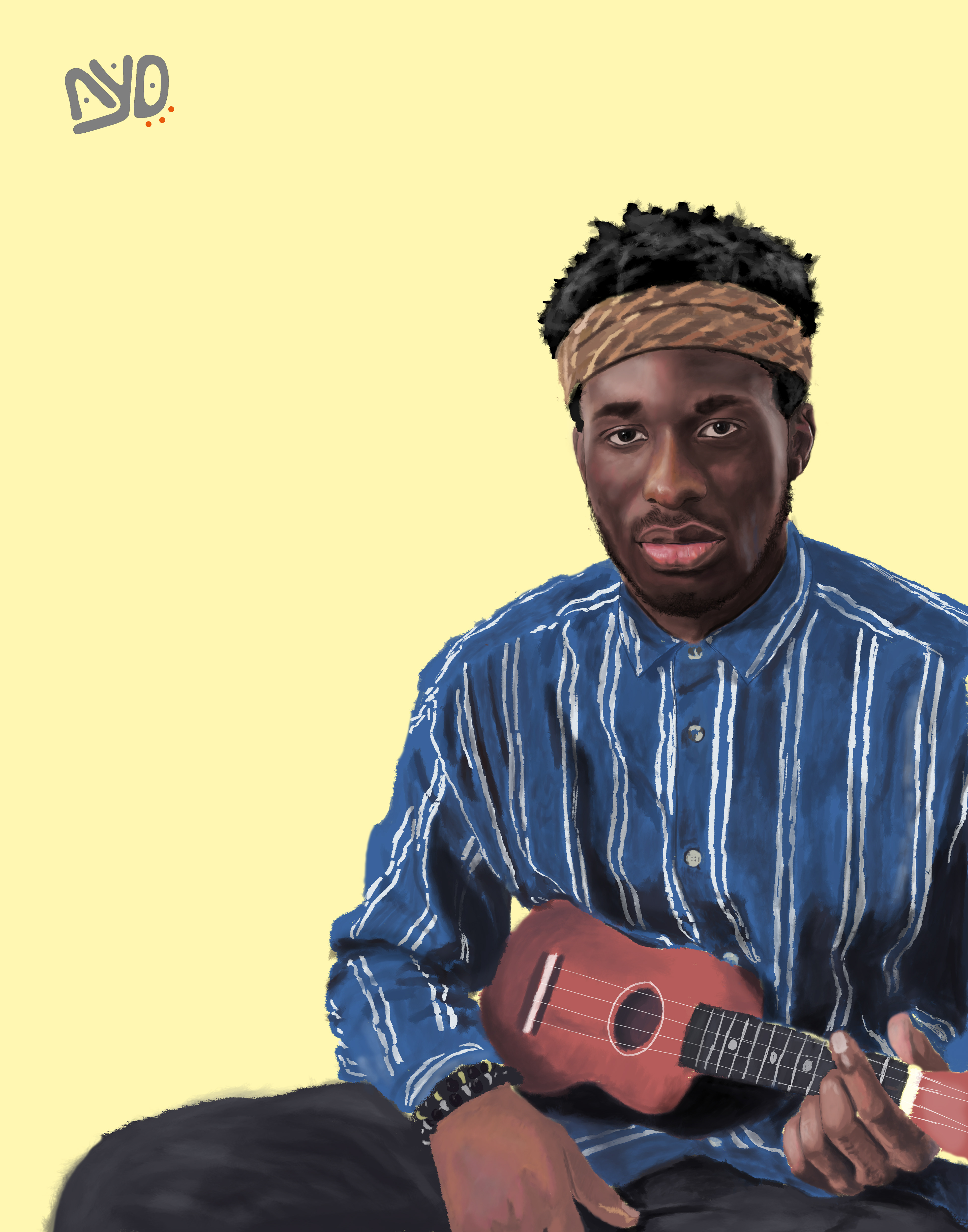 Self Portrait with Ukulele (W.I.P.)