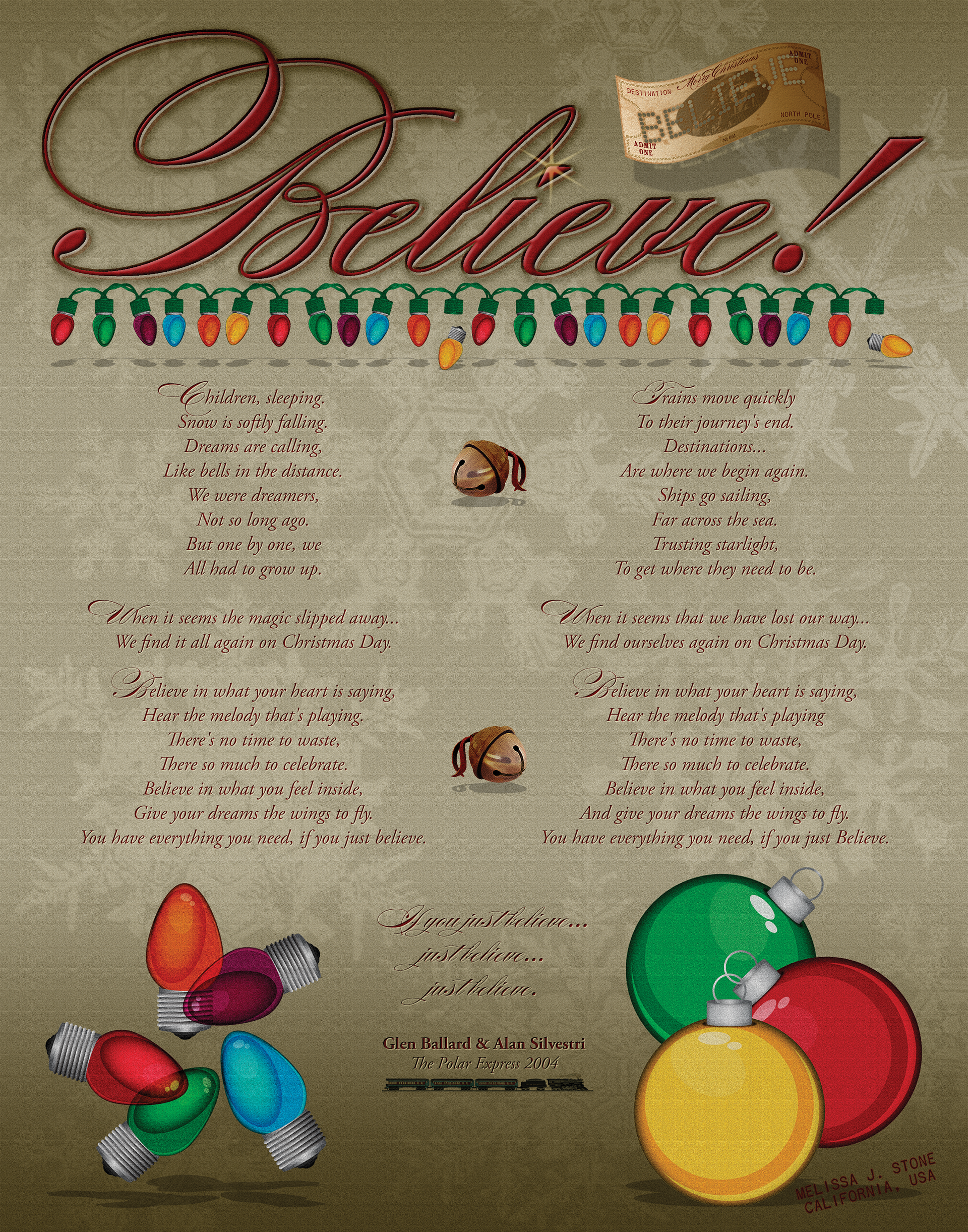 Believe – Holiday Card (8.5" x 11")