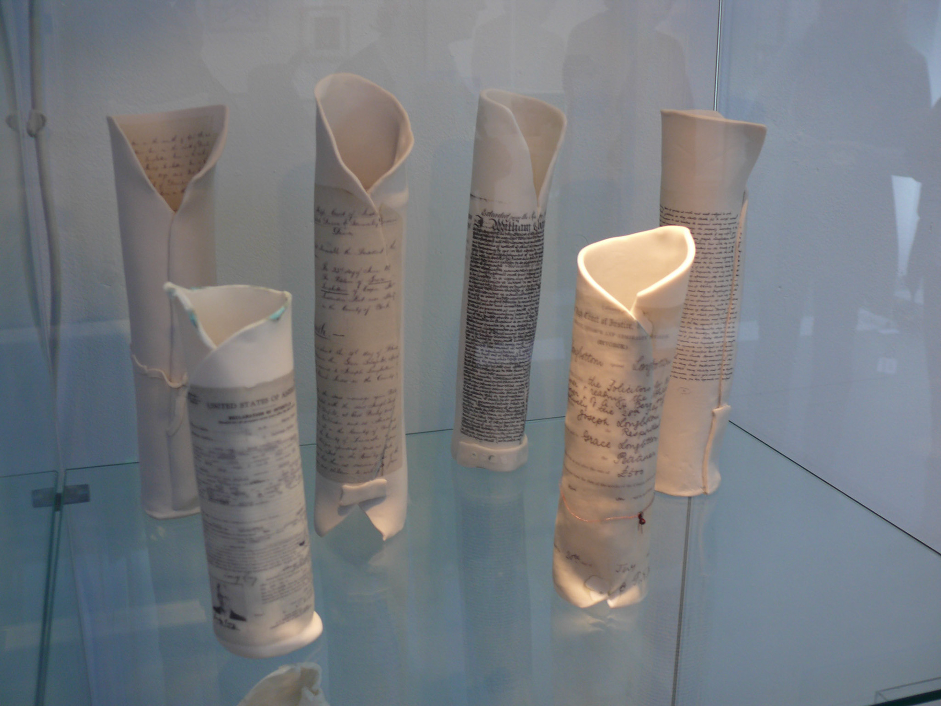 Porcelain slab built scrolls