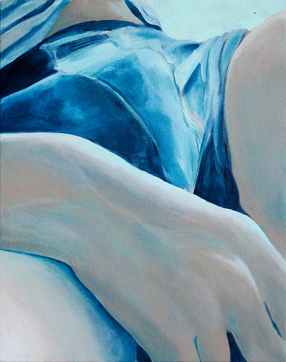 Blues 03, acrylique sur toile, 11x14, 2020.