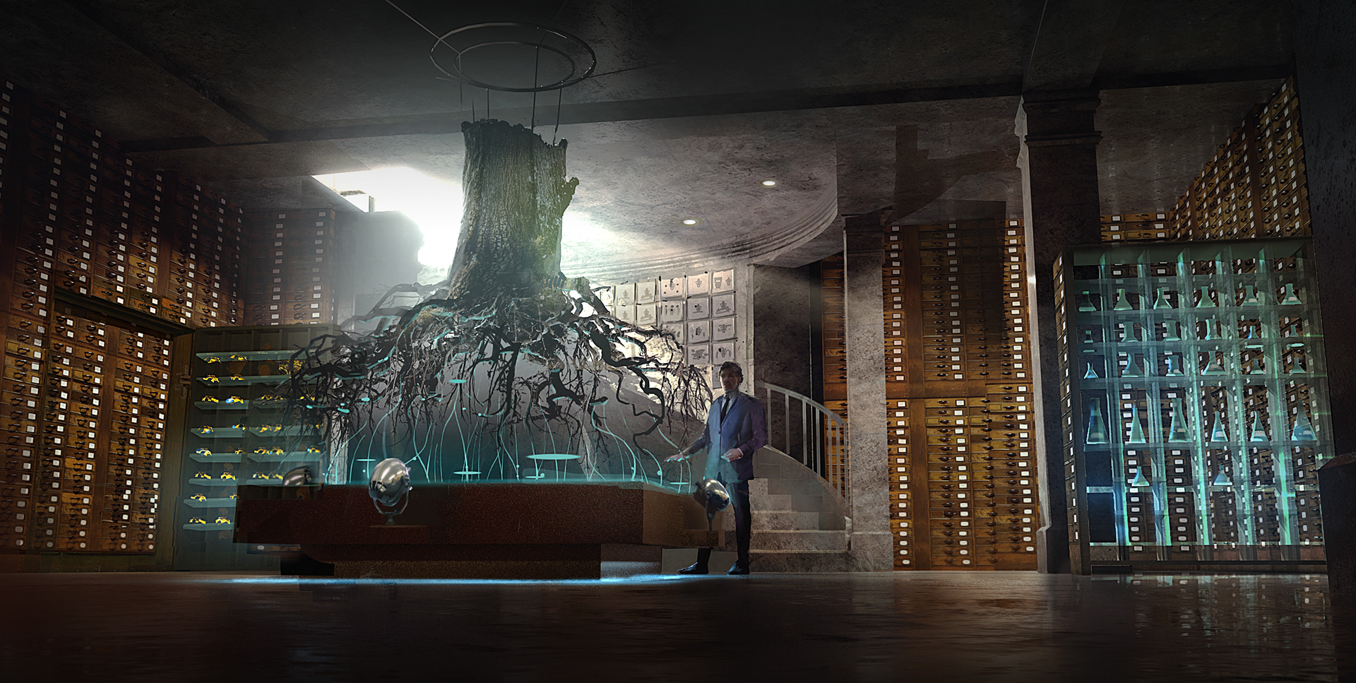 Early concept for Father's lair