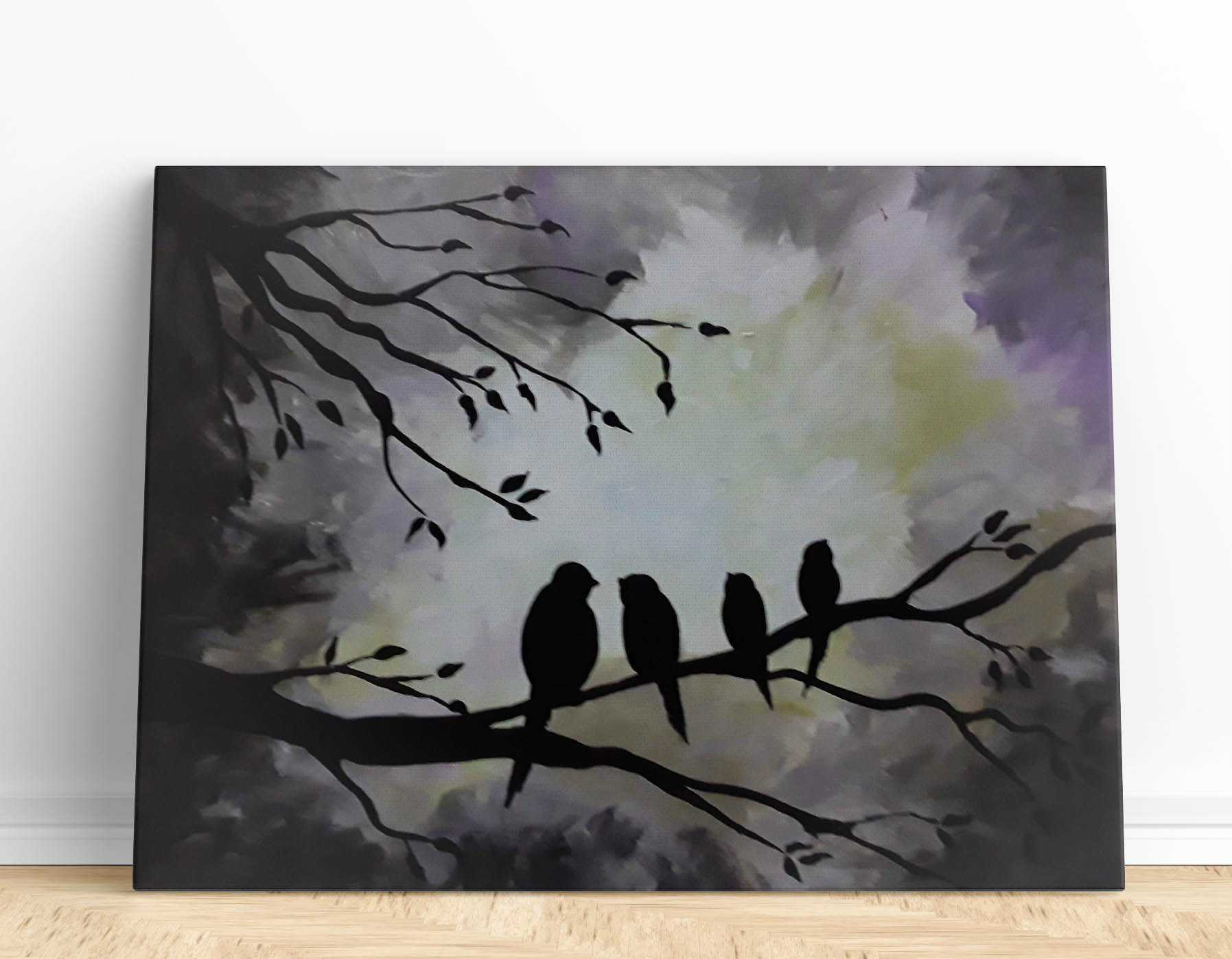 Four Birds on a Branch