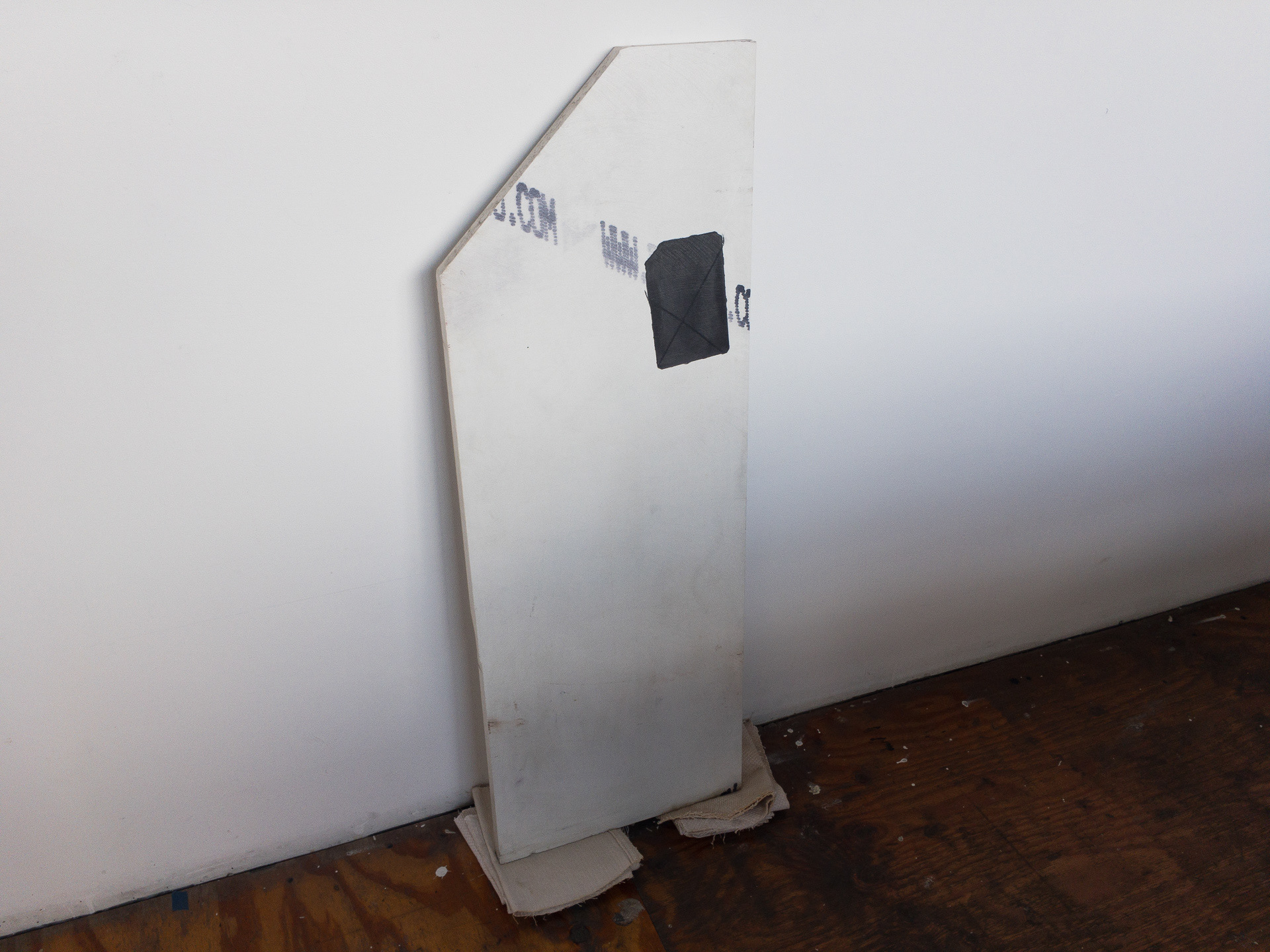 Terabyte, 2019, Graphite, engineered marble and varnish 44.5" x 16" x 1" (113.03cm x 40.64 cm x 2.54cm)