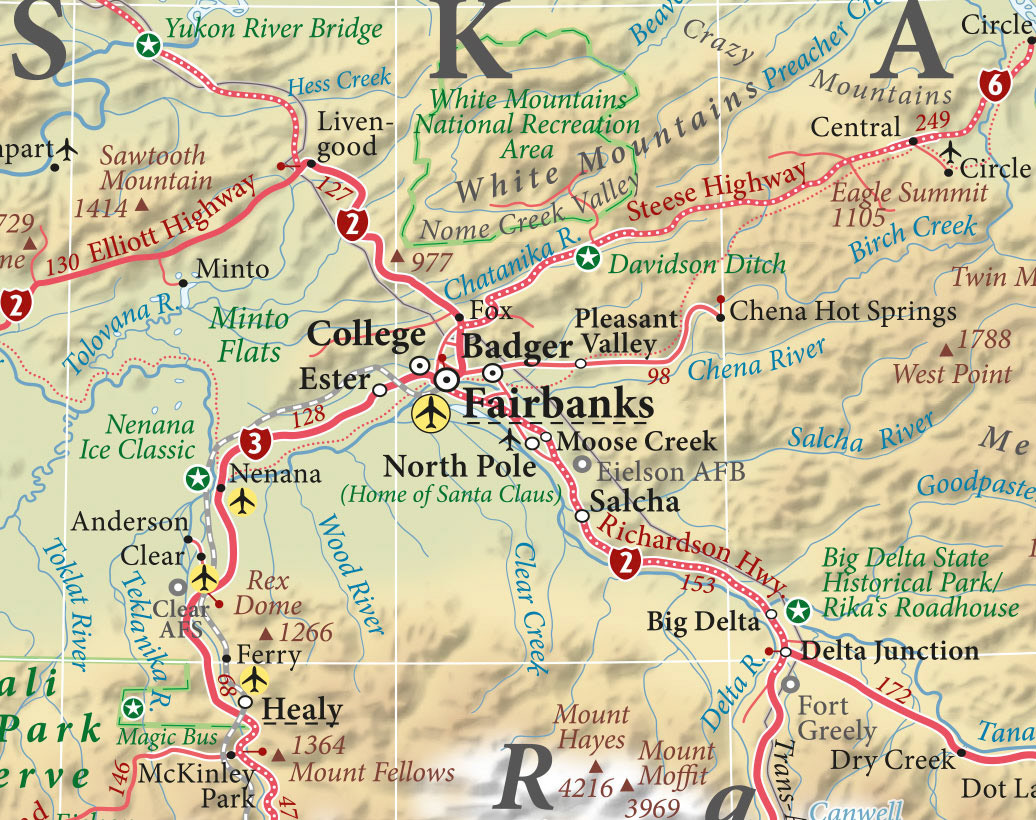Karte Alaska & Yukon Territory - Fairbanks