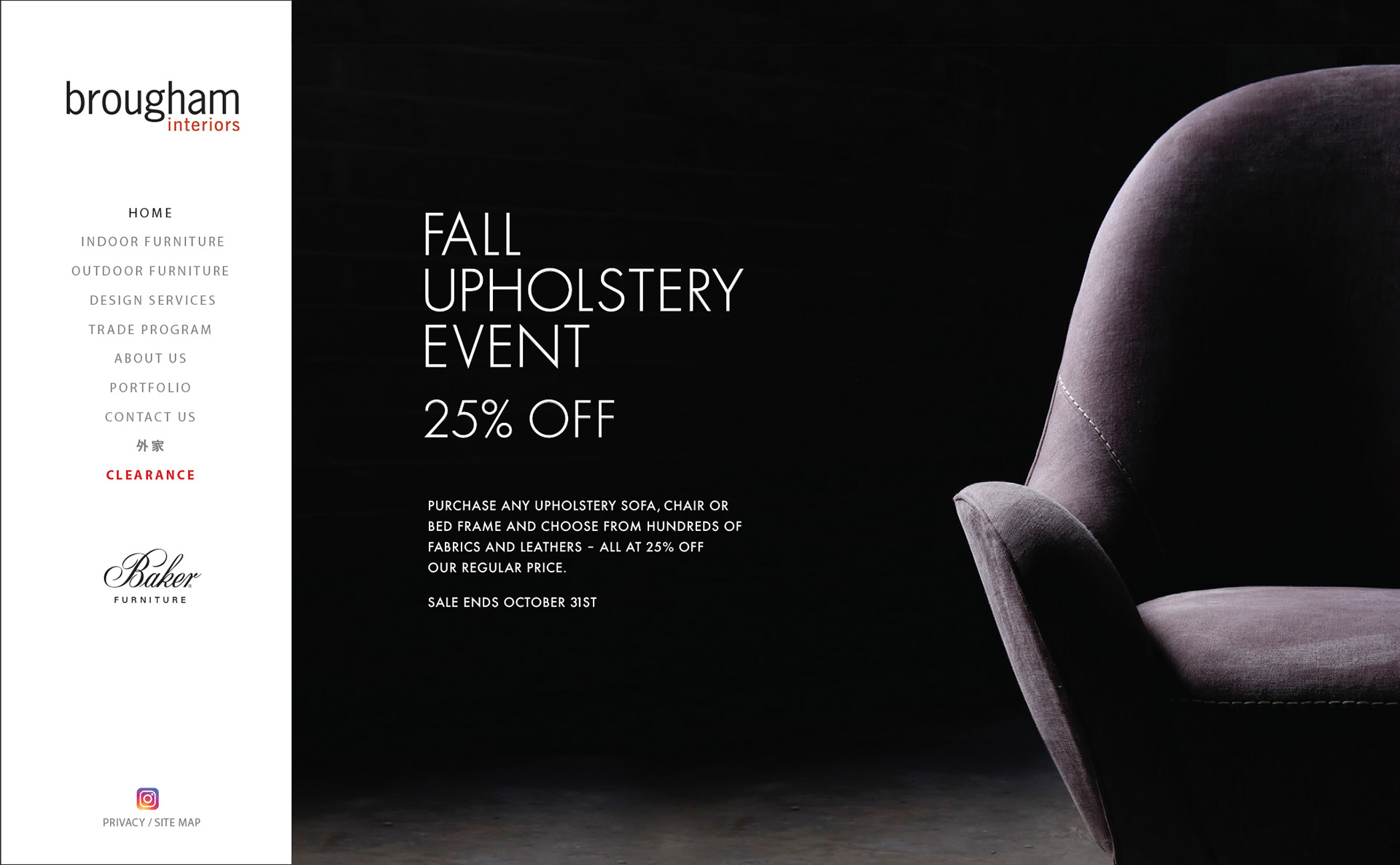 Brougham Interiors upholstery sale website