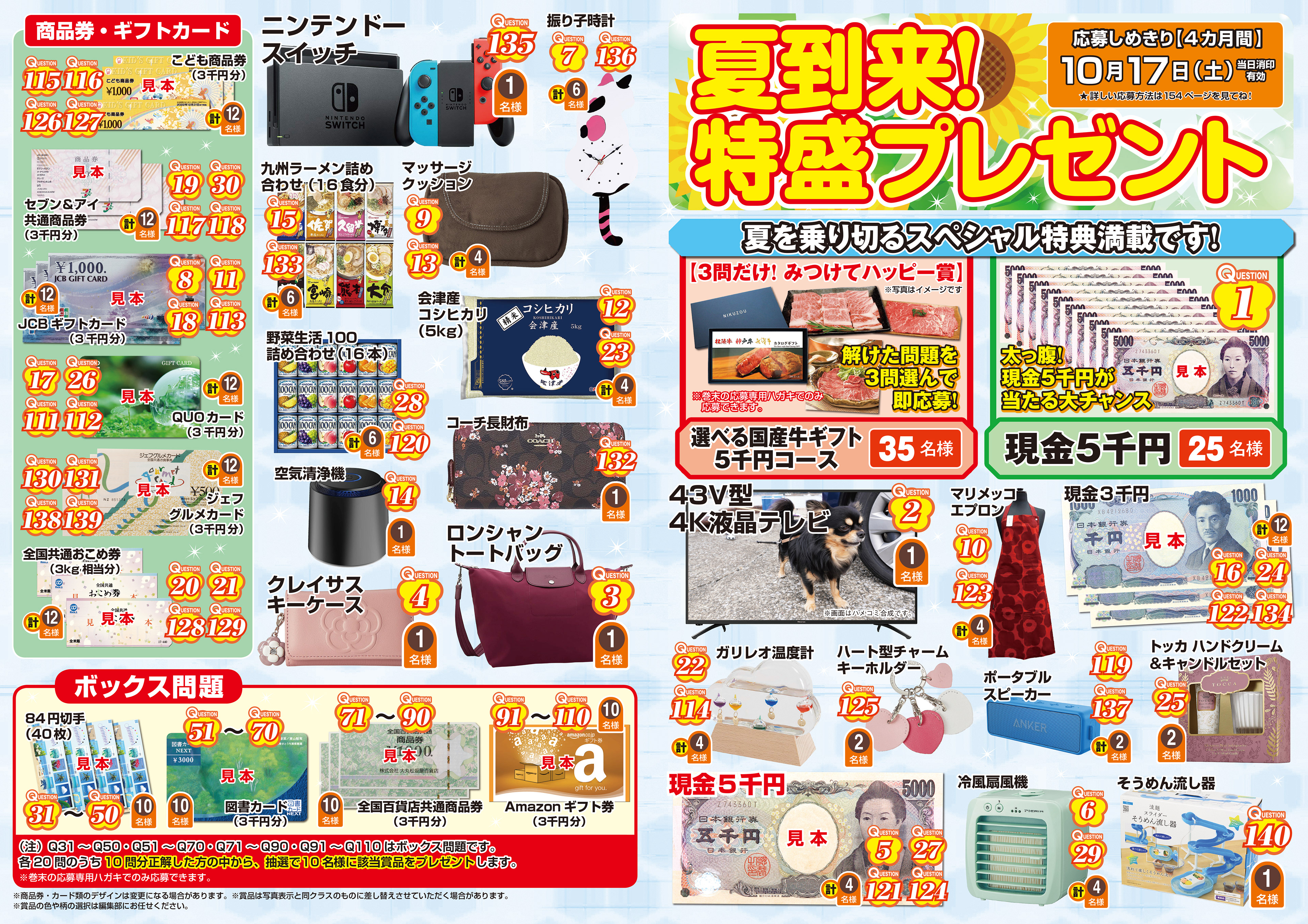「まちがいさがしフレンズ2020年8月号」プレゼントページ・晋遊舎・2020年6月発売