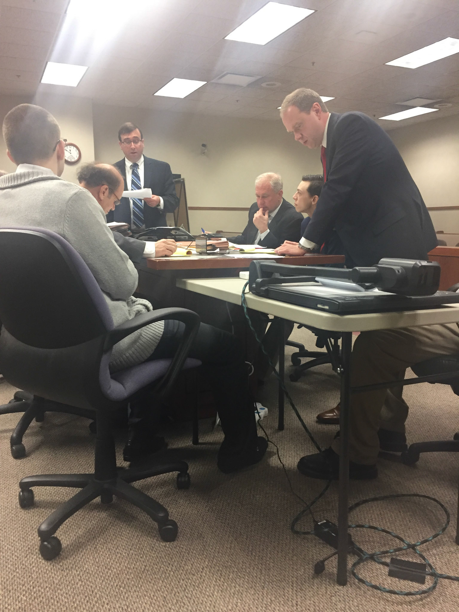 Rob Eggert, Rob Yates, Steve Romines and Justin Brown choosing a jury