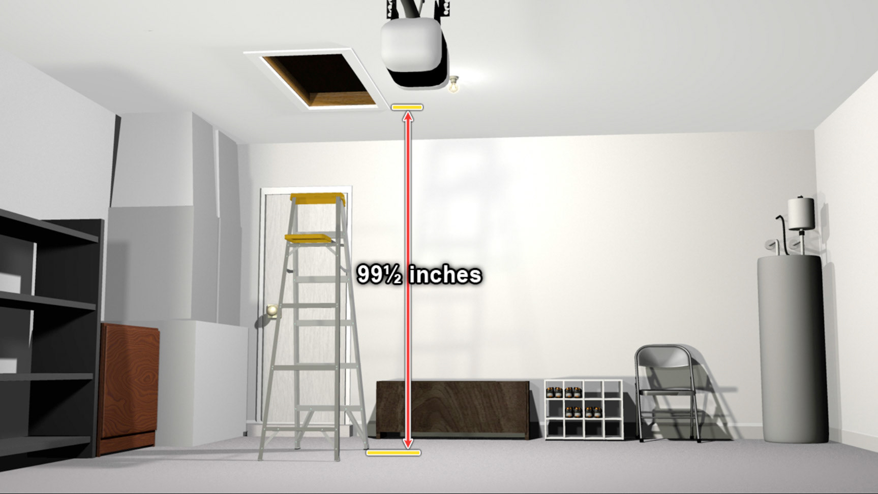 3D Illustration for ladder trial