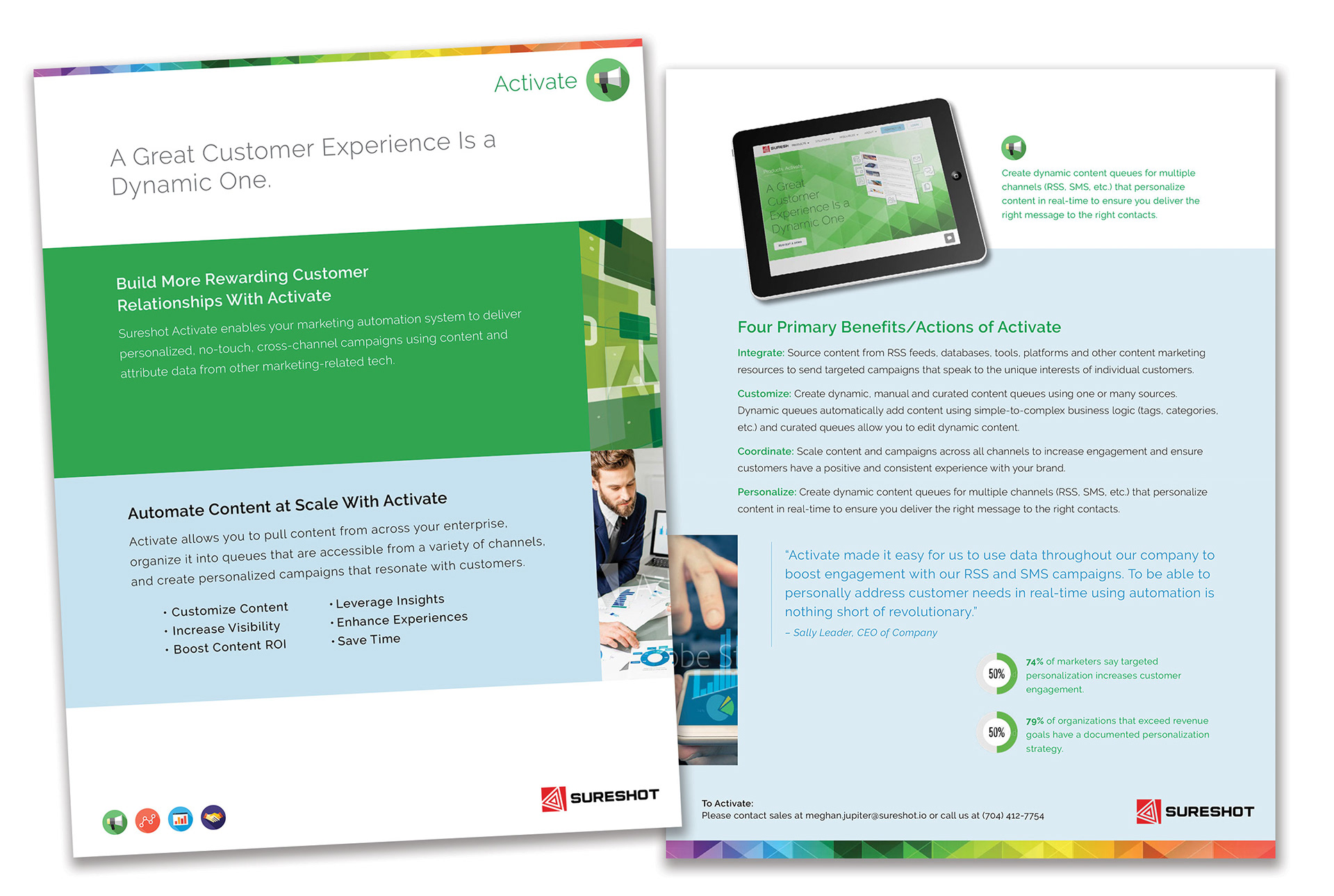 Sureshot Sell Sheet Design by Transit Design