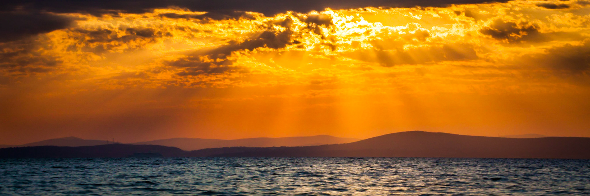Sunrise over Turkey seen from Chios