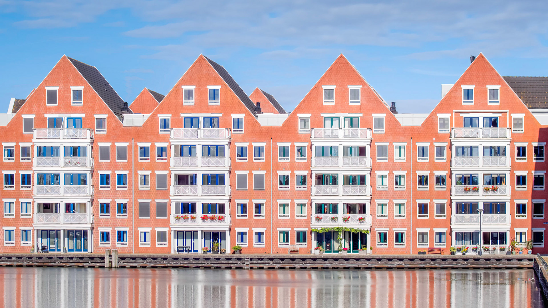 Four houses, so many windows