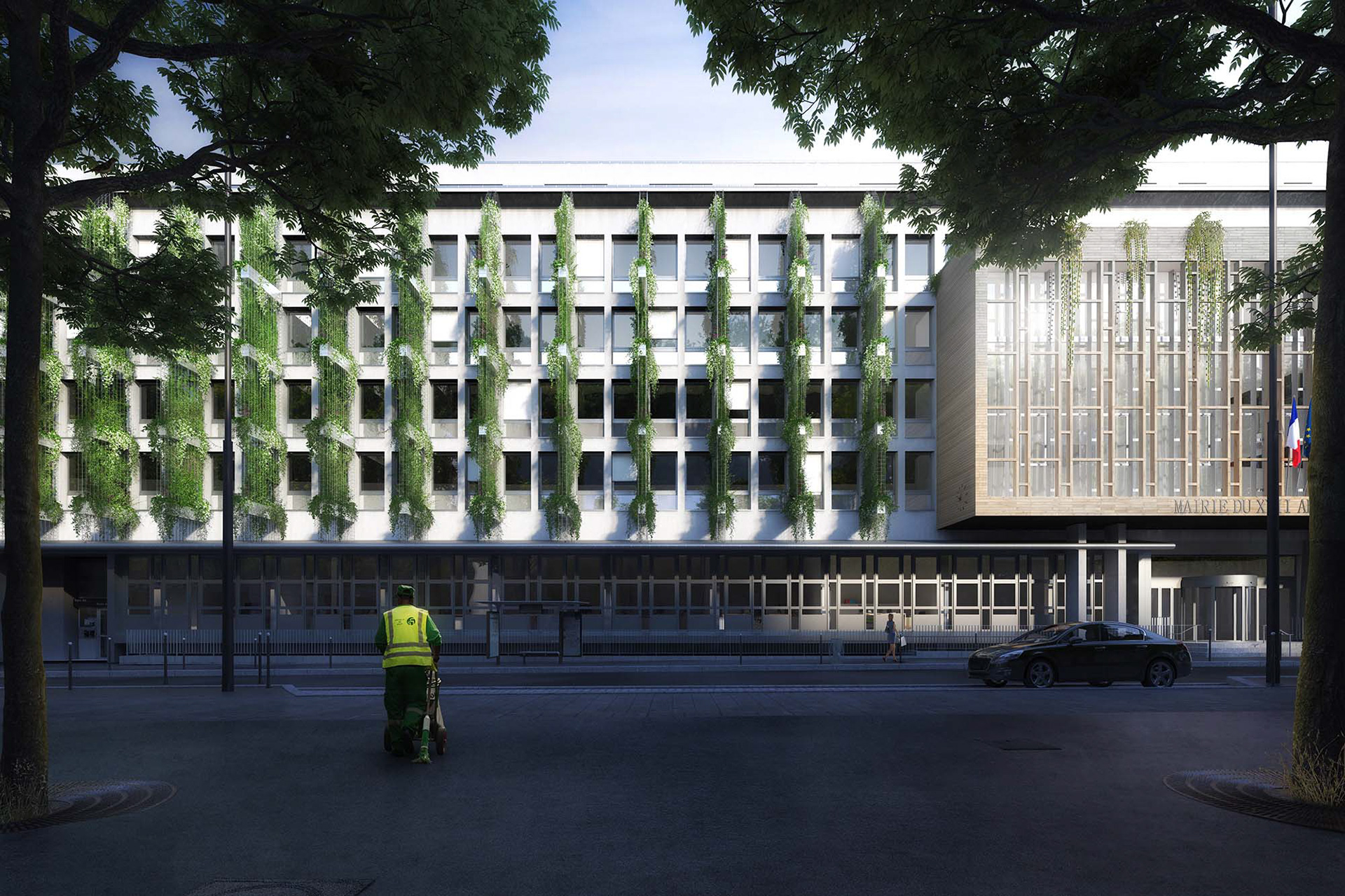 Vue depuis la place Richard Baret l'été