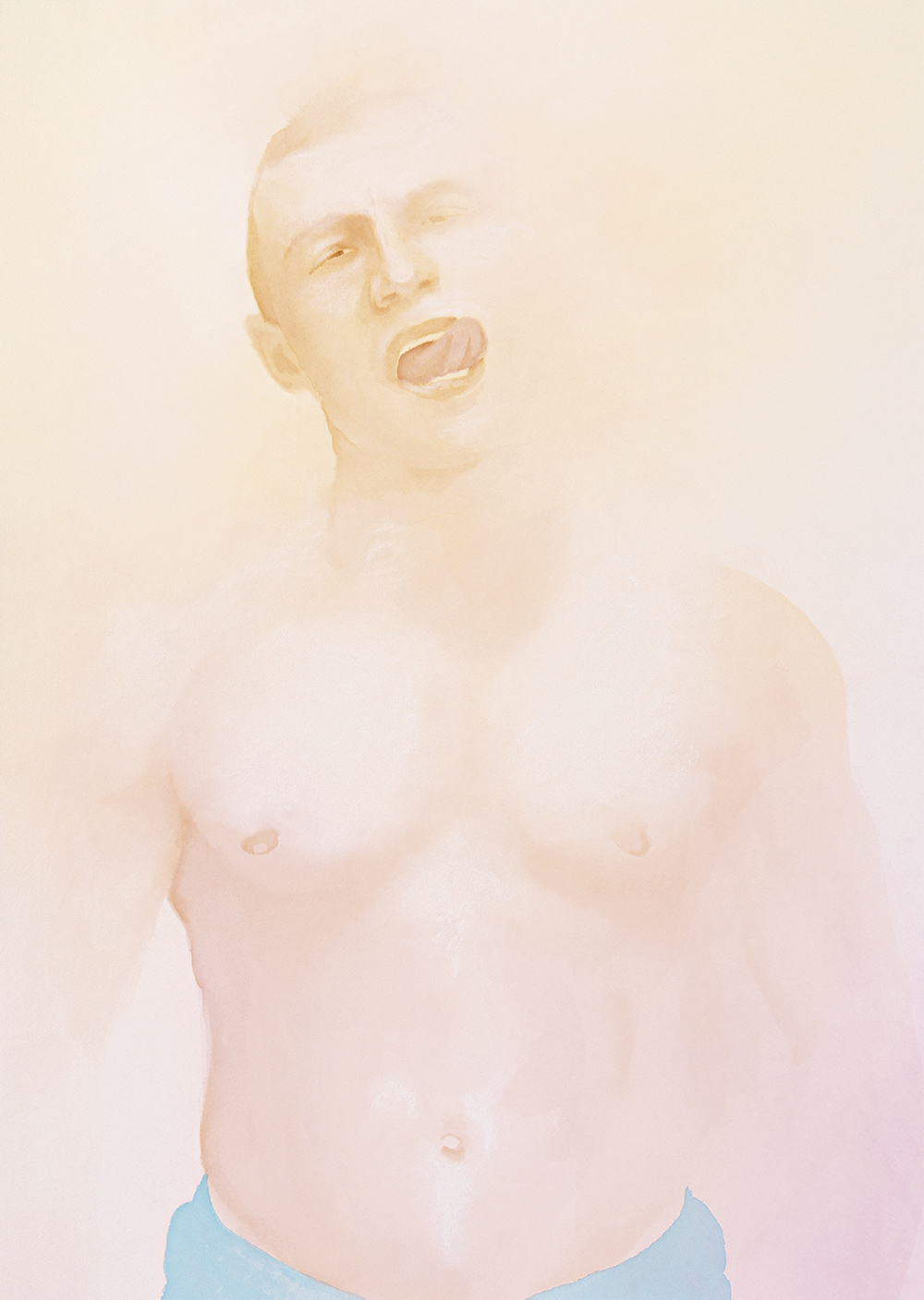 "Sublimation (coucher de soleil)" Aquarelle et pastel sur papier 460x610 mm 2019 - Collection privée (FR)