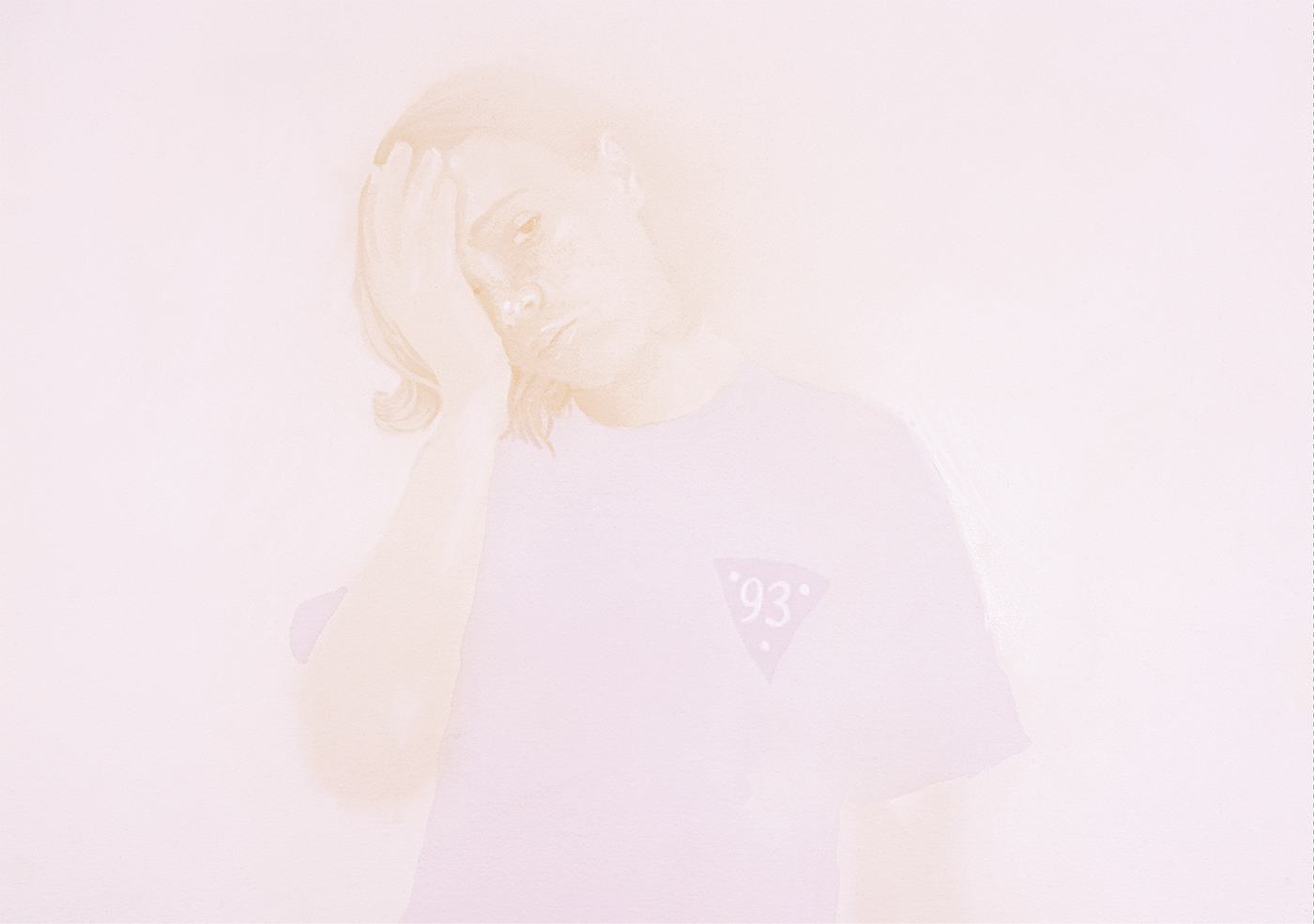 "Spleen (a Current 93 fan)" Aquarelle et pastel sur papier 610x460 mm 2018