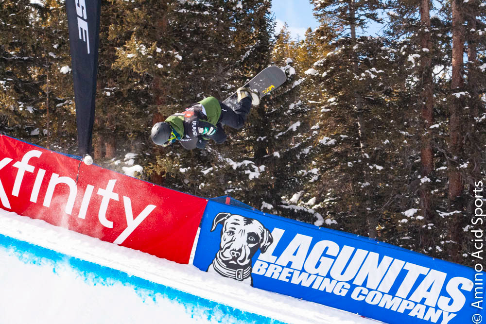Ikko Anai of Japan tail grabs his 900* into his Run 2 at Copper's Hallfpipe