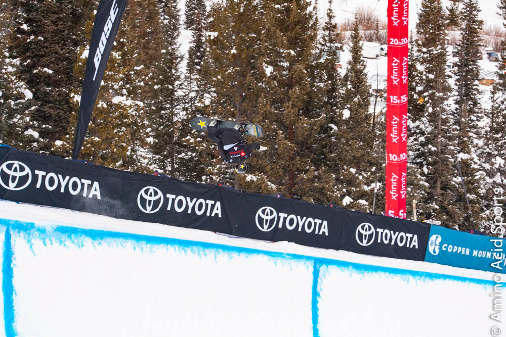 USA'S Jake Pates in to his cork flip