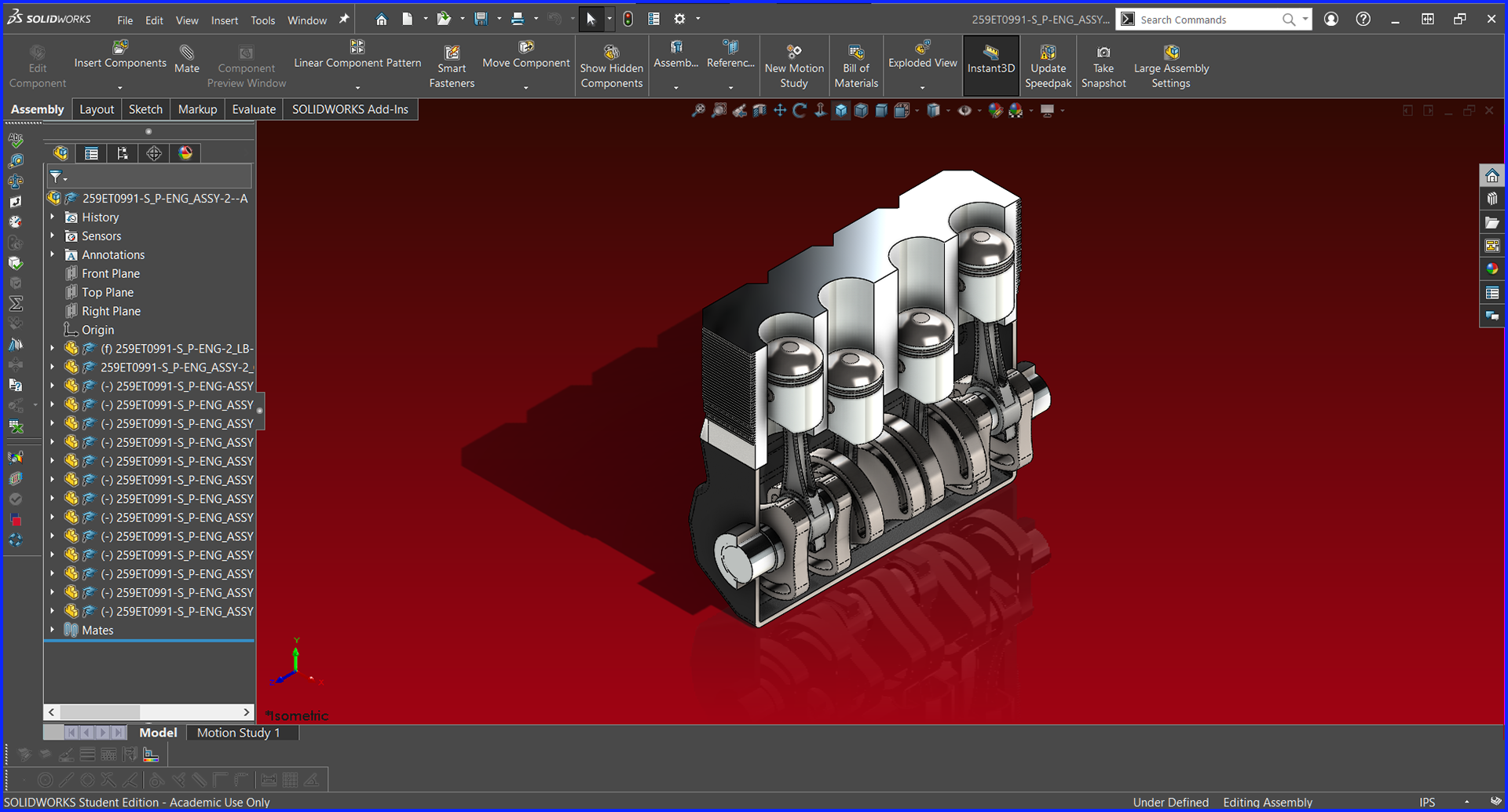 The Completed Engine Assembly