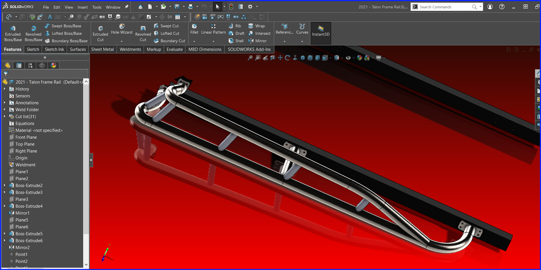 Tree Kickers for Honda Talon - Solidworks