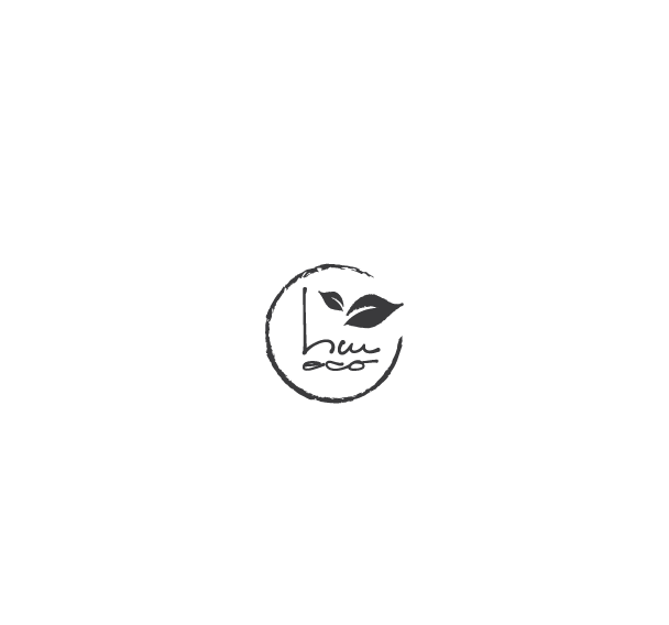 Black on white logo design made for HM ECO as part of their visual identity, from the branding that Brandiaq has created for them.