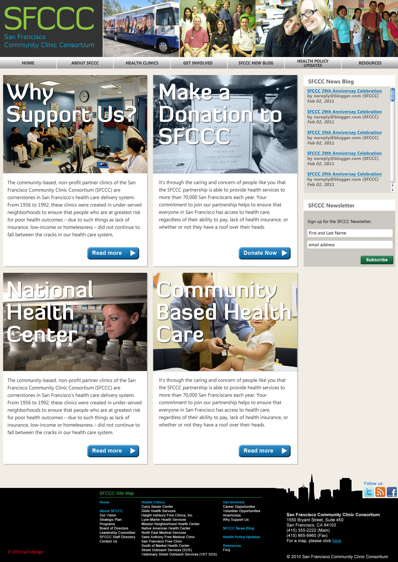Home page layout