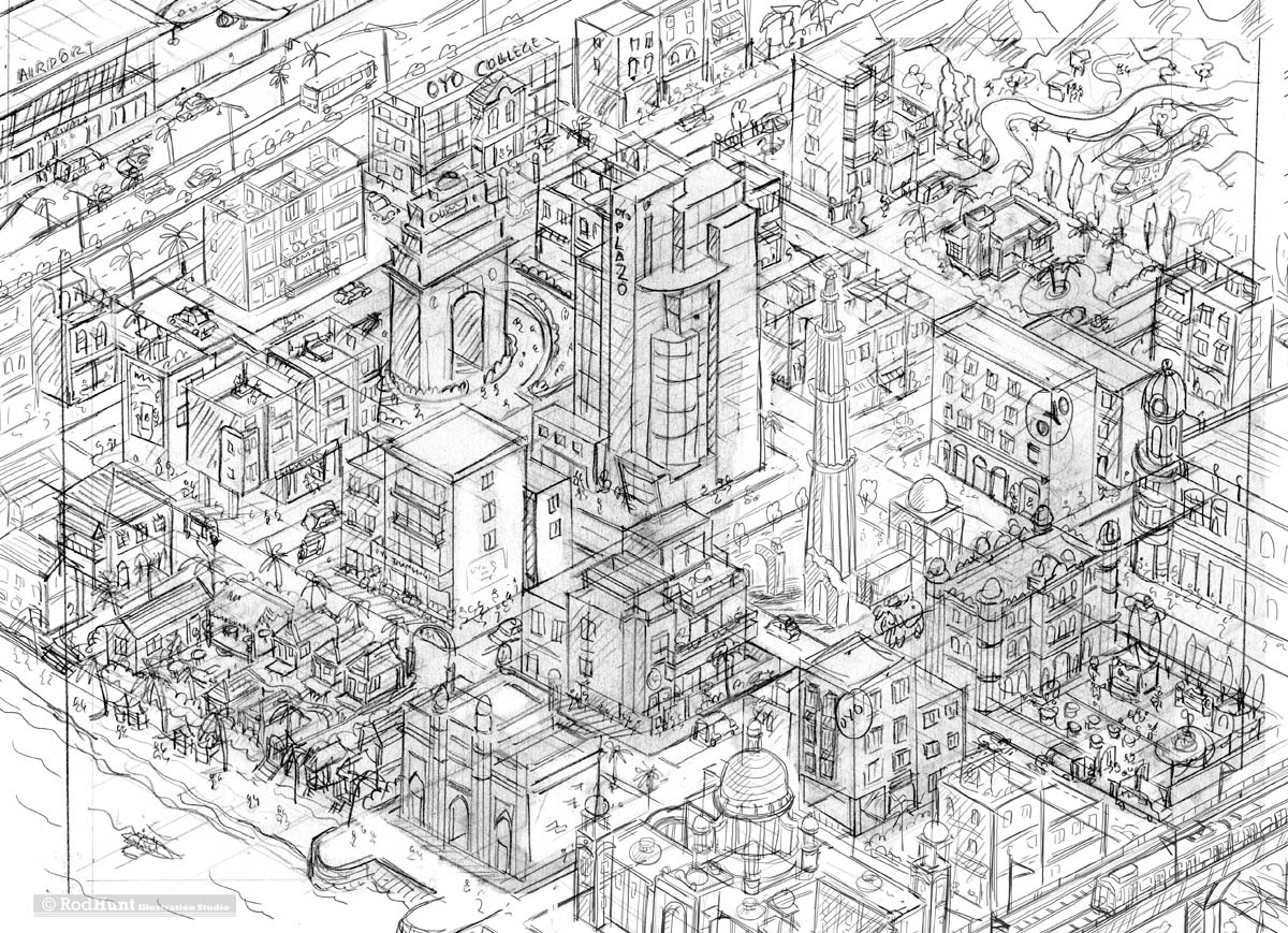 Original concept pencil sketch