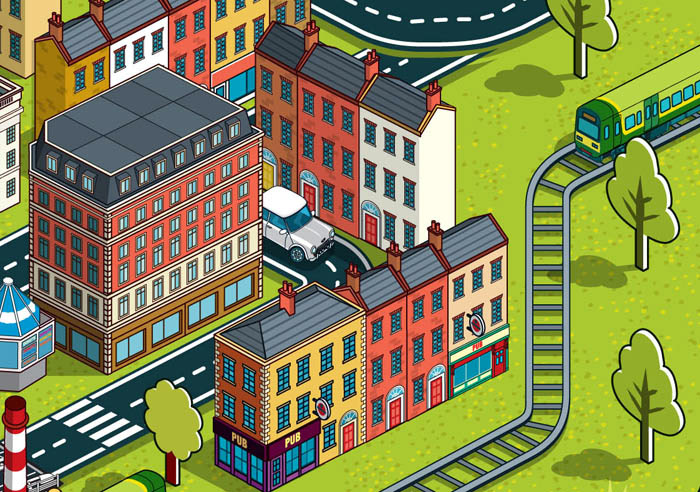 illustrative maps for cities and tourism