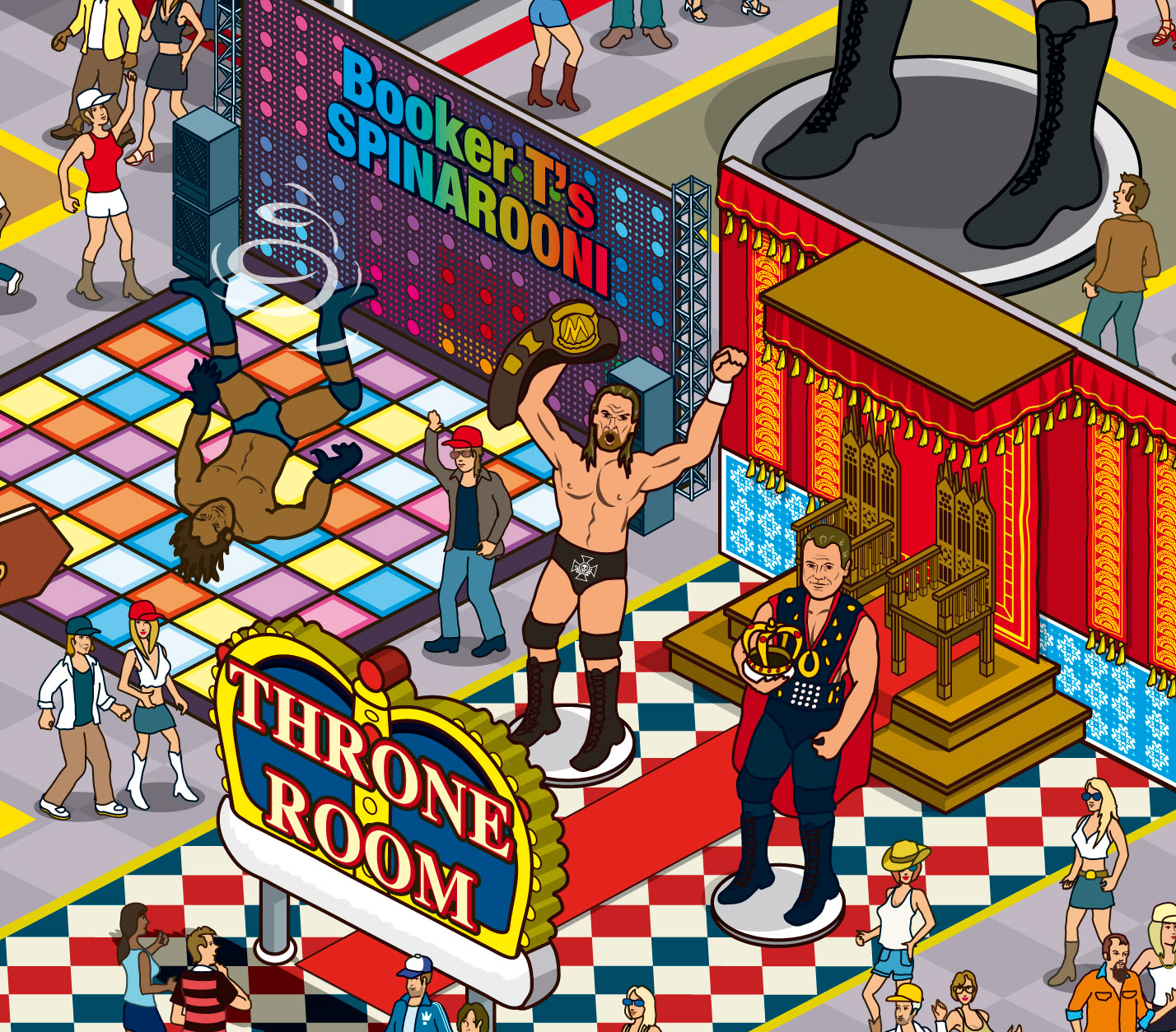The stars of WWE portrait illustrations