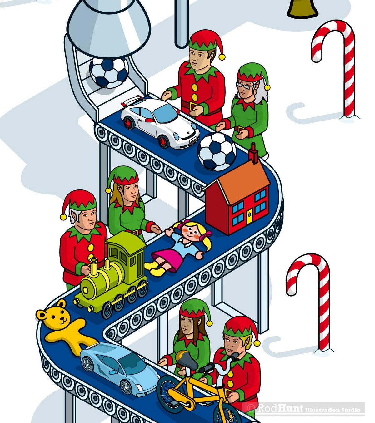 Elves character design illustrations for an online advertising campaign
