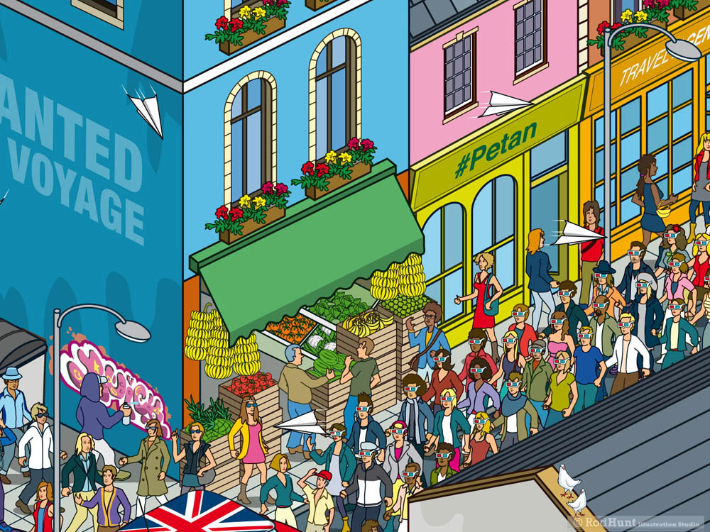 Isometric Illustration used in viral game