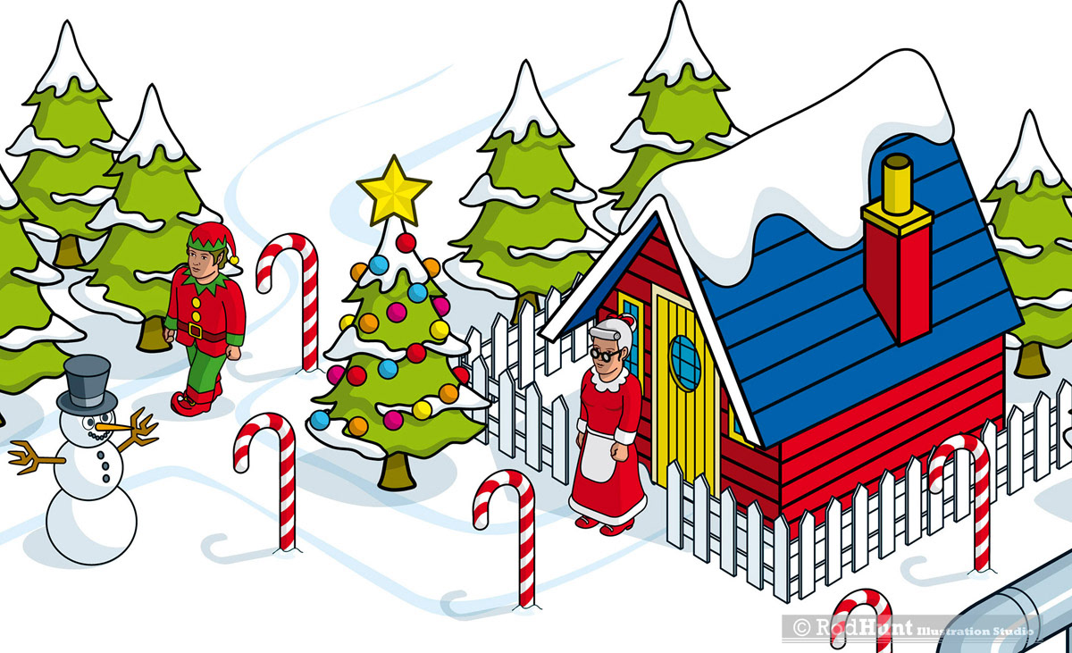 Pixel Art Christmas Character Design for an Advertising Campaign