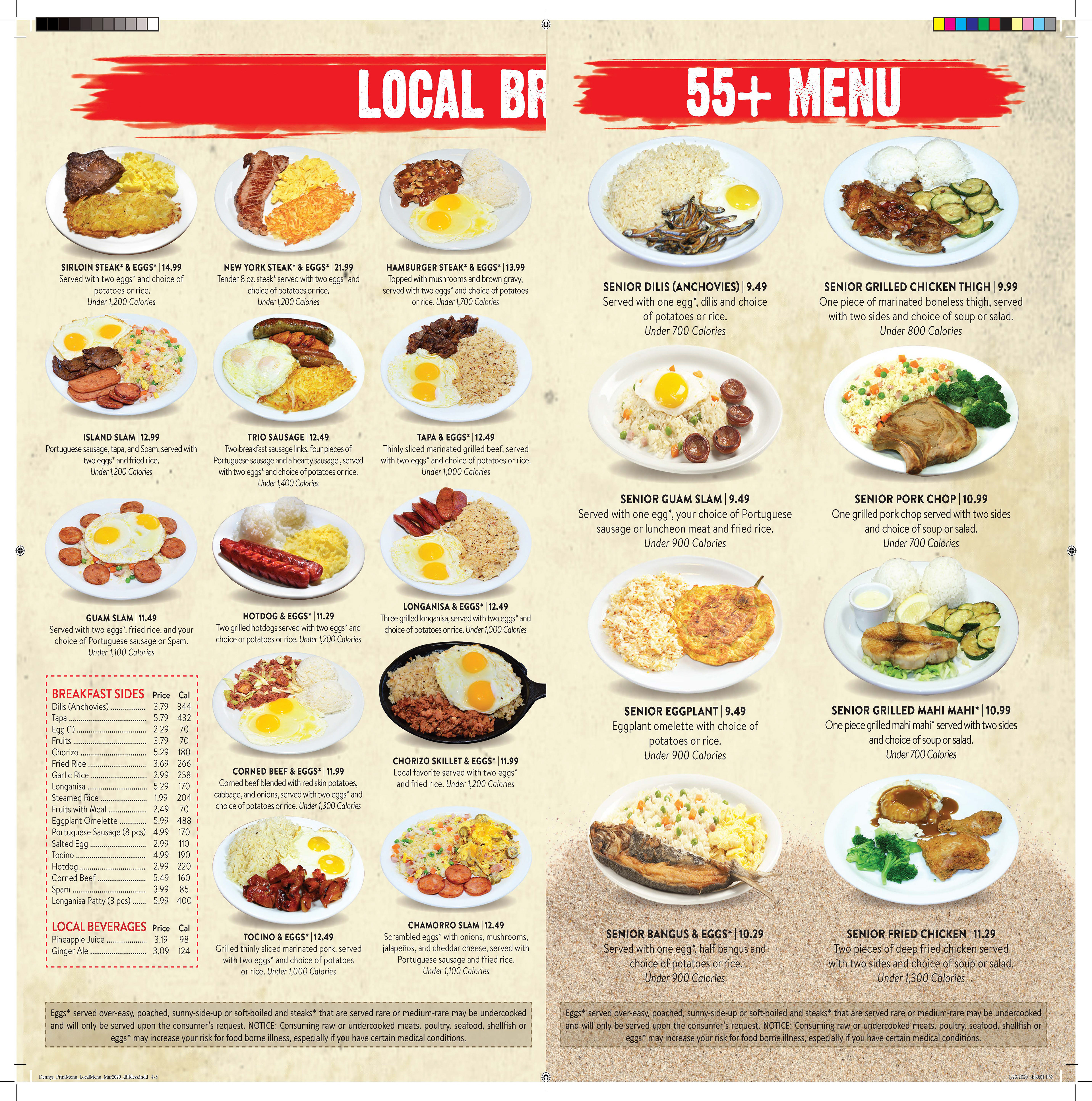 Denny's of Guam Local Menu (Feb. 2020 Update)