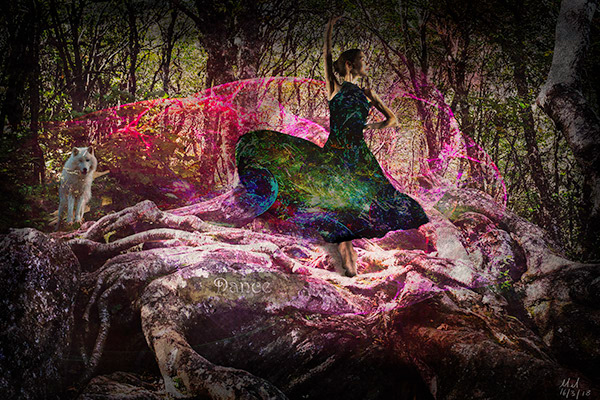 Dancing in the forest