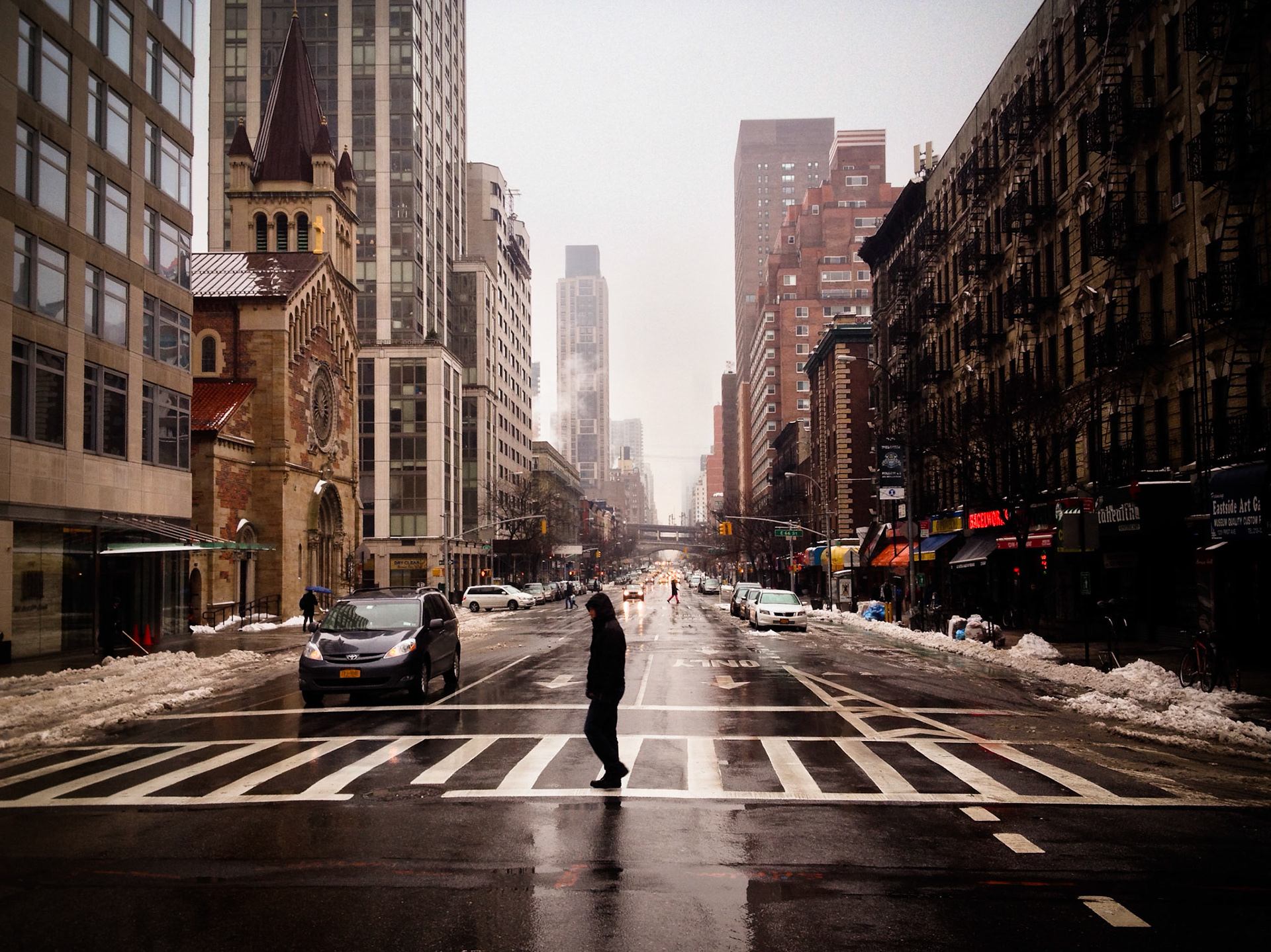 Upper East Side < Manhattan < New York City < New York // Rainy, snowy and icy conditions continue in New York City this winter. // 1/2014