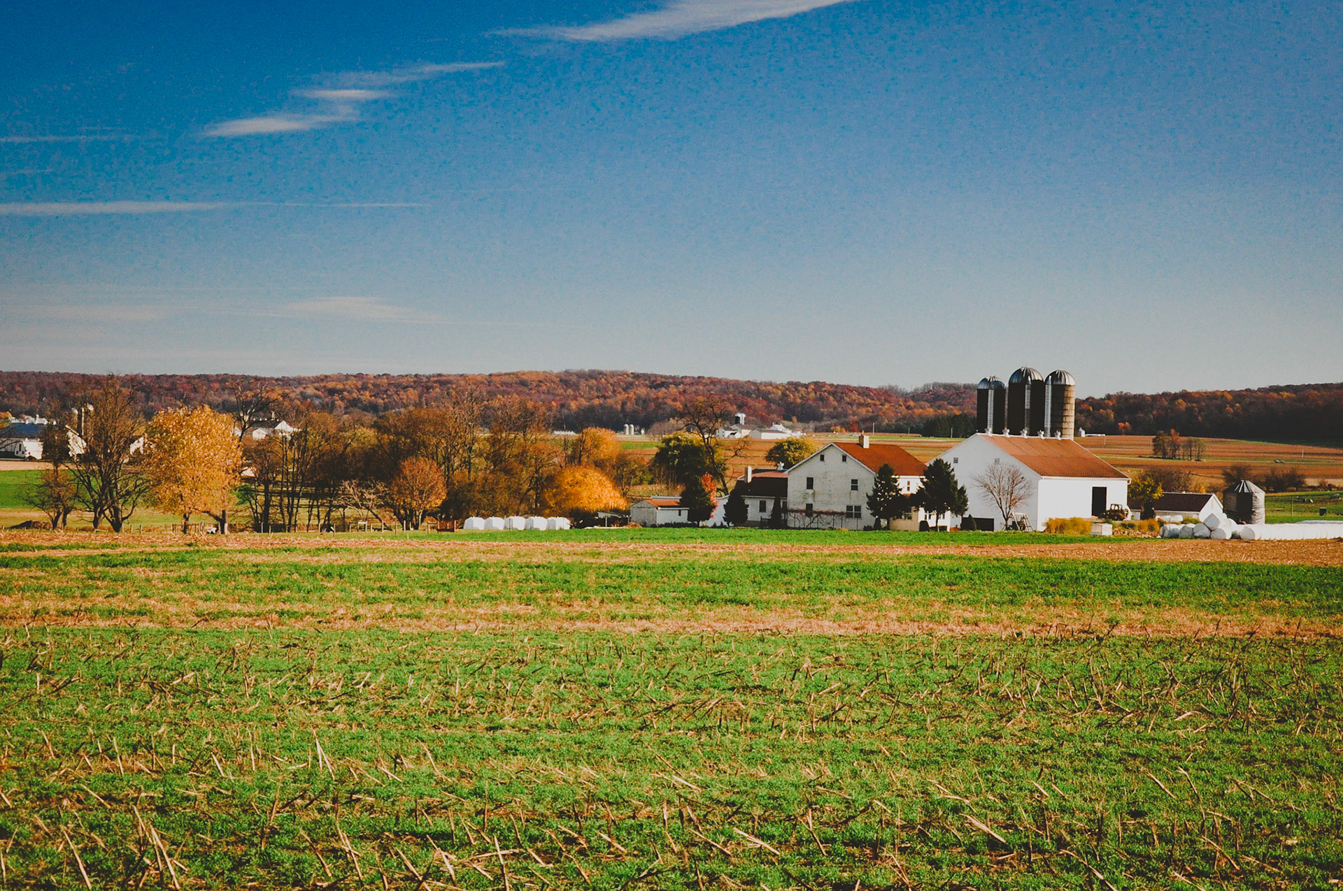 Green fields and blue skies in Pennsylvania.

11/2013