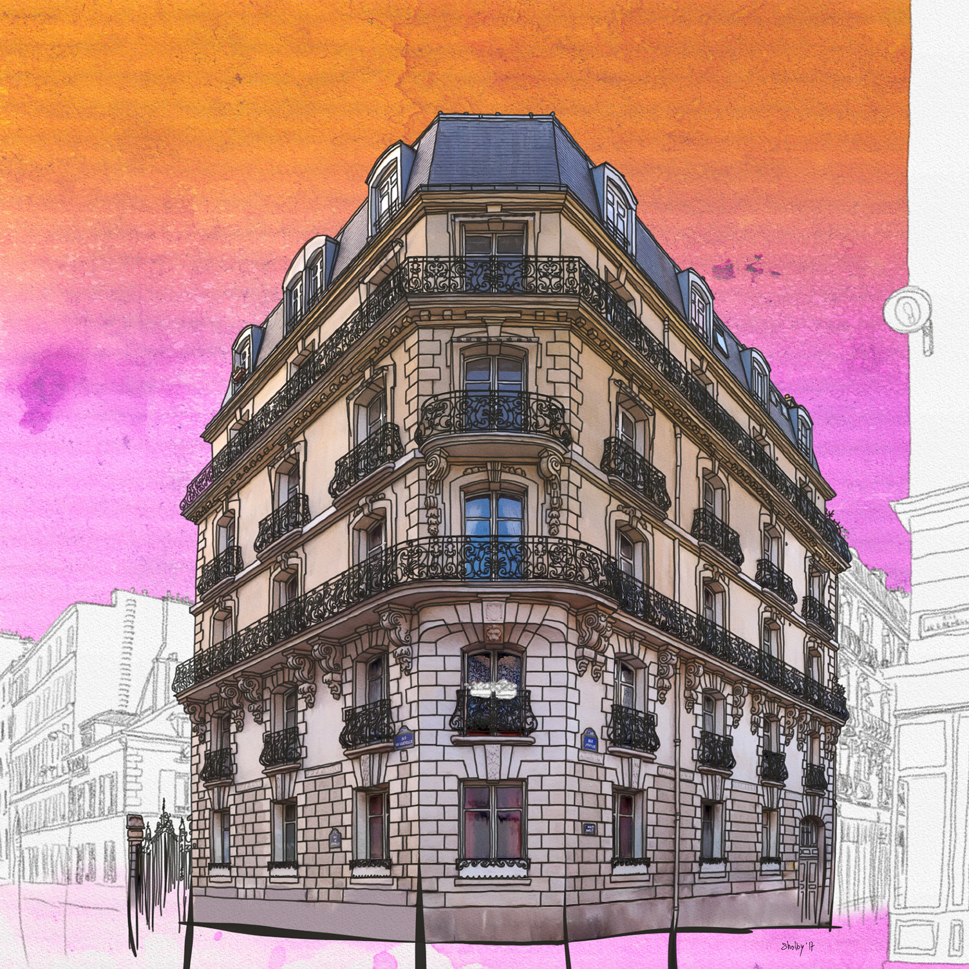 Rue Amélie (70x70)