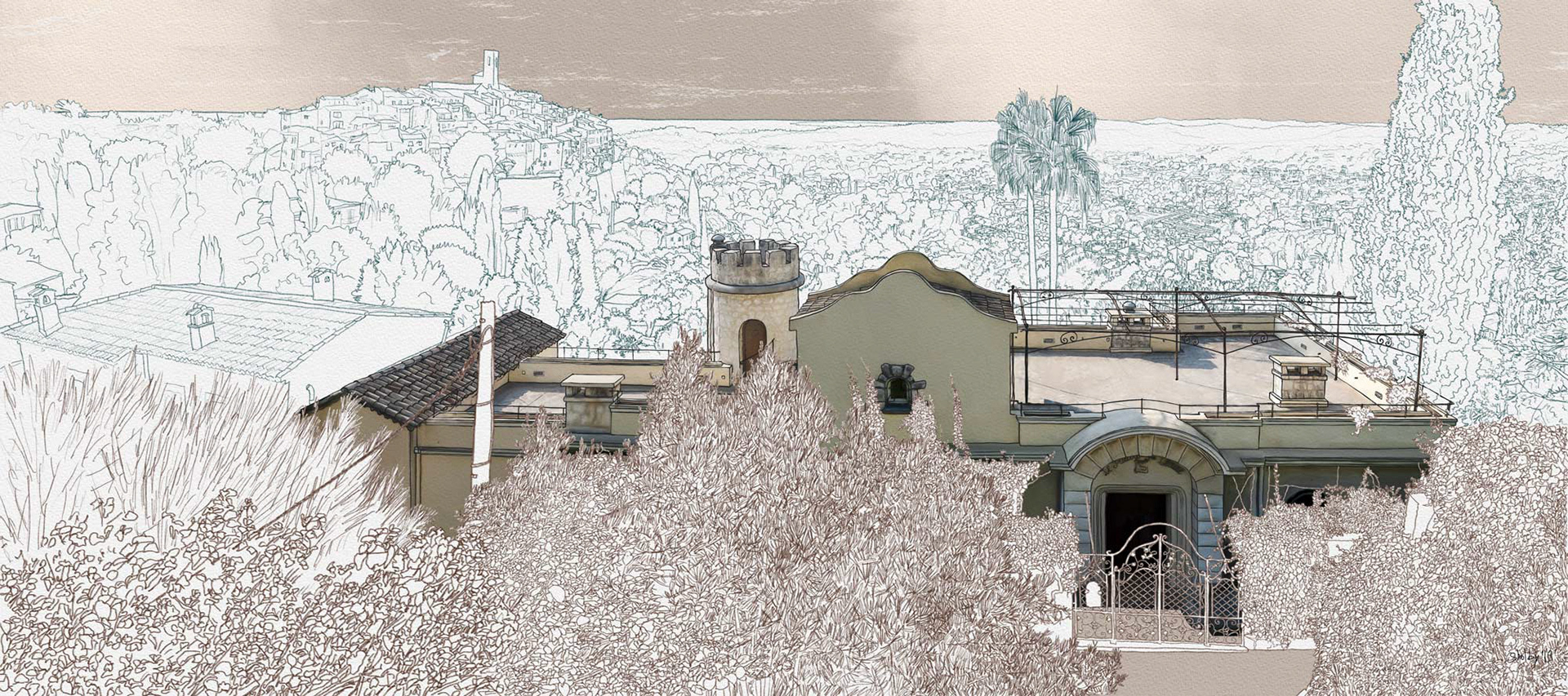 Chemin de Sainte-Claire /1, Saint Paul de Vence (40x90)
