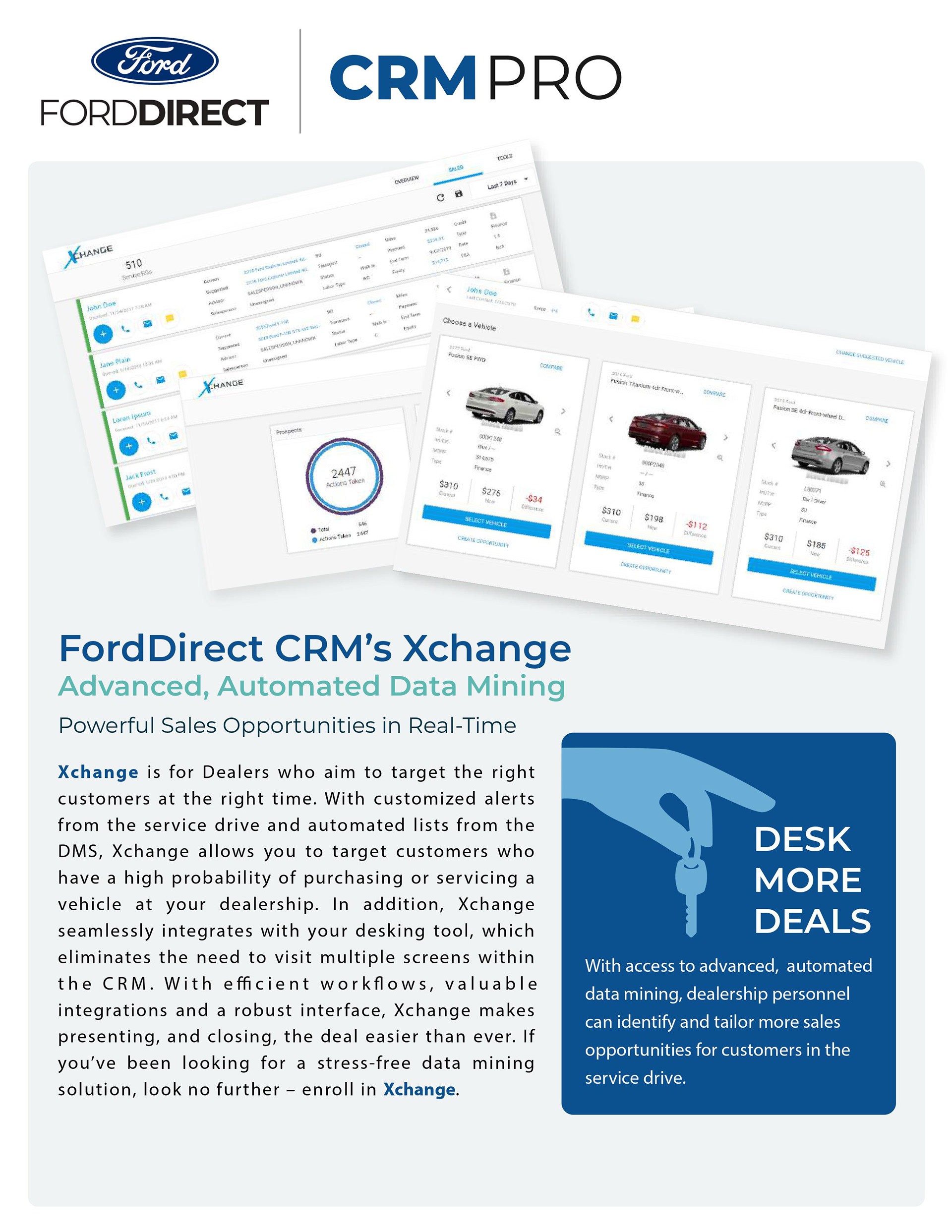 Marc Church FordDirect CRM Pro 2pager Sales Brochure