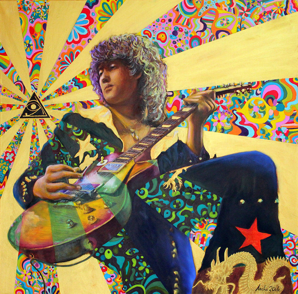 Jimmy Page - Oil on Canvas