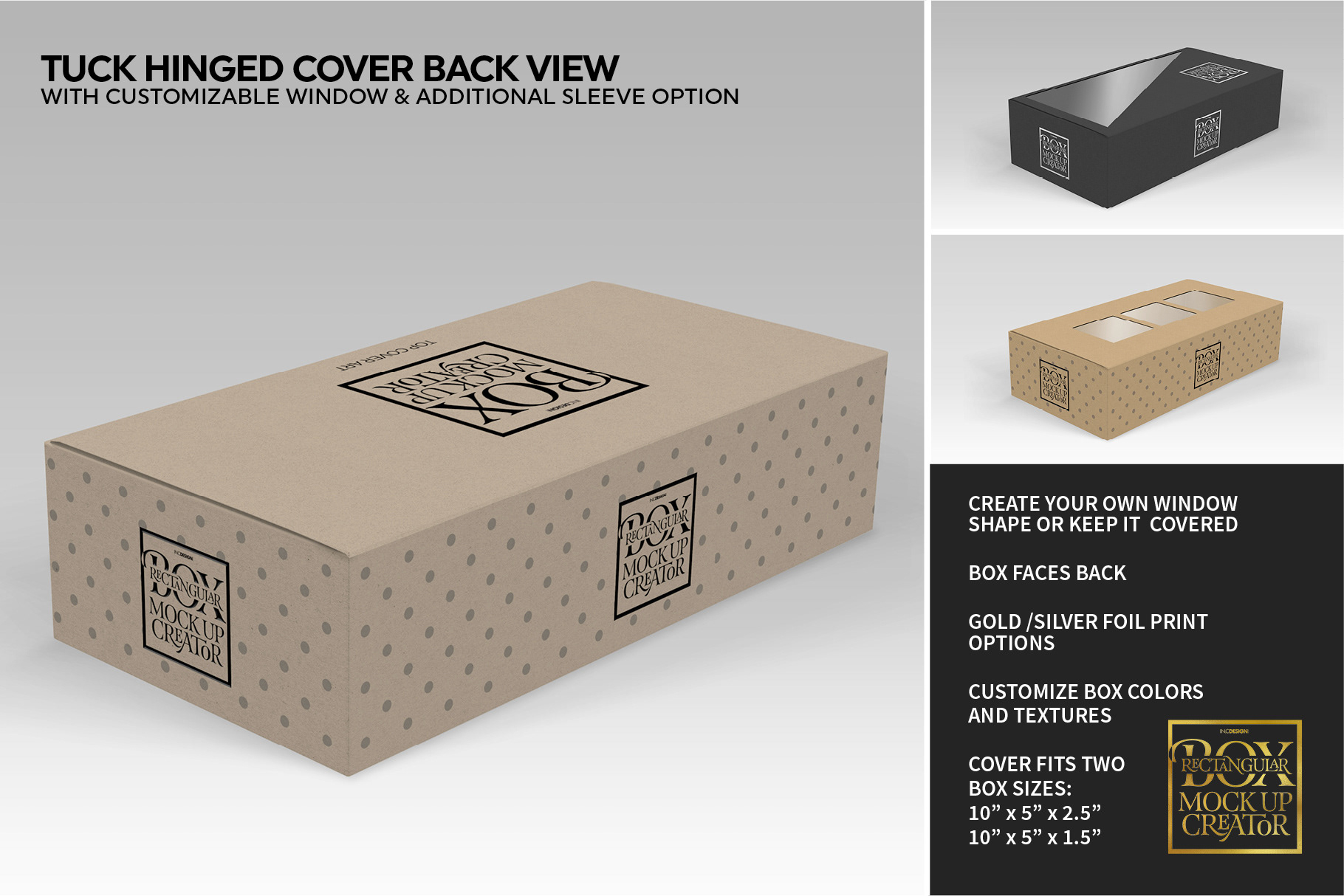 IN.C DESIGN STUDIO - Rectangular Box MockUp Creator